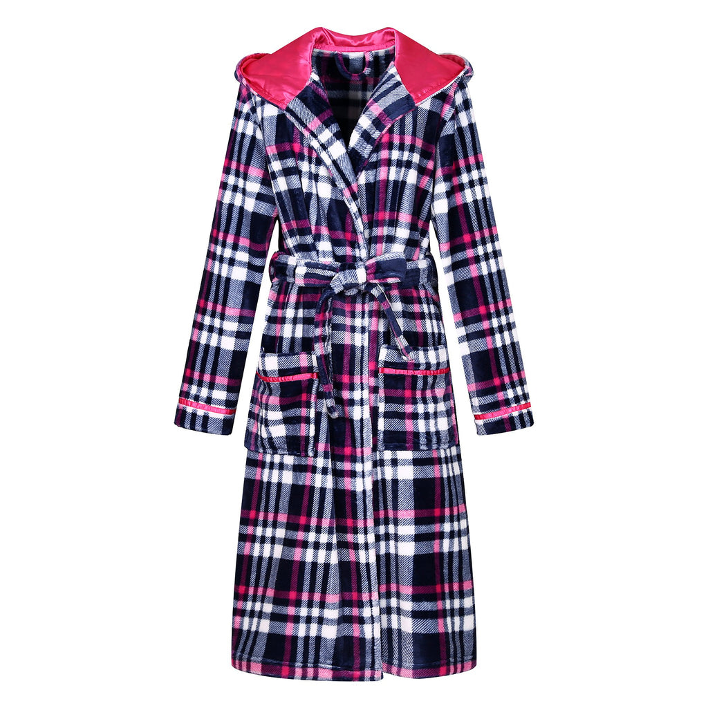 Richie House Women's Plush Soft Warm Fleece Bathrobe Robe RH1591