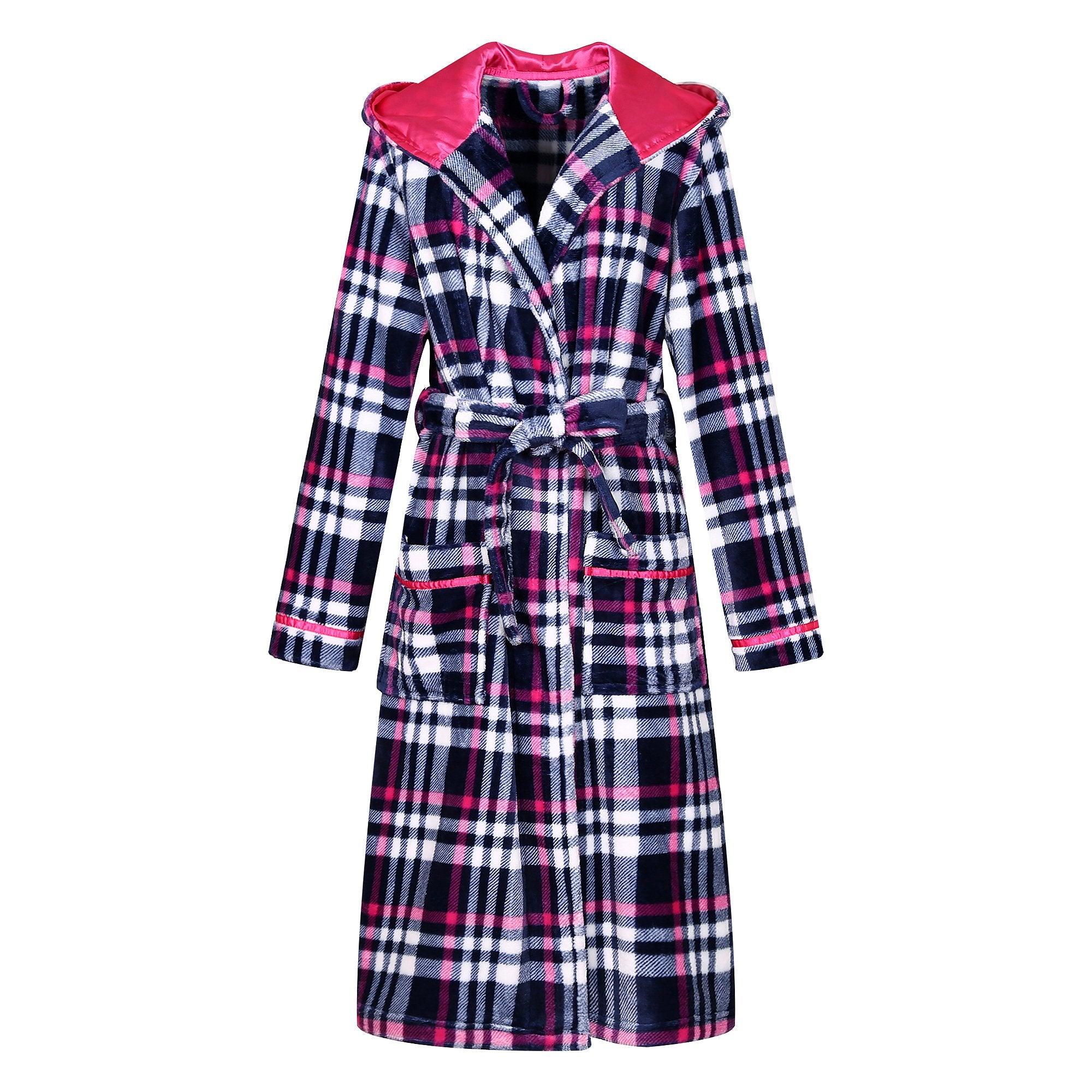 Richie House Women's Plush Soft Warm Fleece Bathrobe Robe RH1591