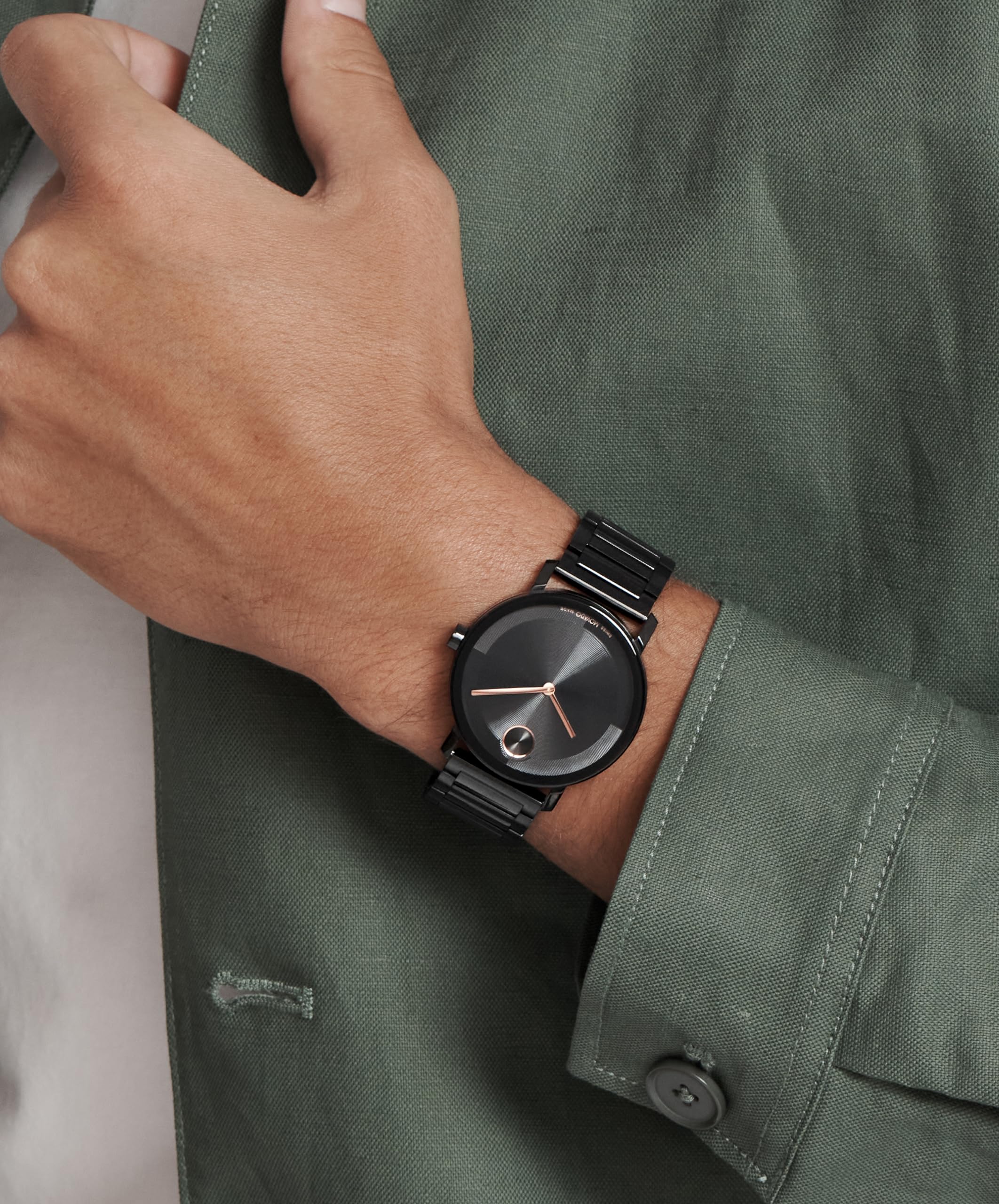 Movado Bold Evolution 2.0 Men's Watch - Swiss Quartz Movement, Stainless Steel Mesh Bracelet - 3 ATM Water Resistance - Luxury Fashion Timepiece for Him - 40mm