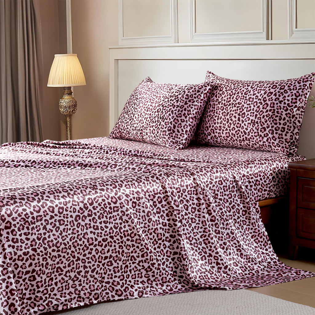 MR&HM Satin Sheets with Elastic Corner Straps, Twin Size 3-Piece Silky Bedding Set, Deep Pocket 15 Inches, Good for Hair & Skin (Twin, Black)