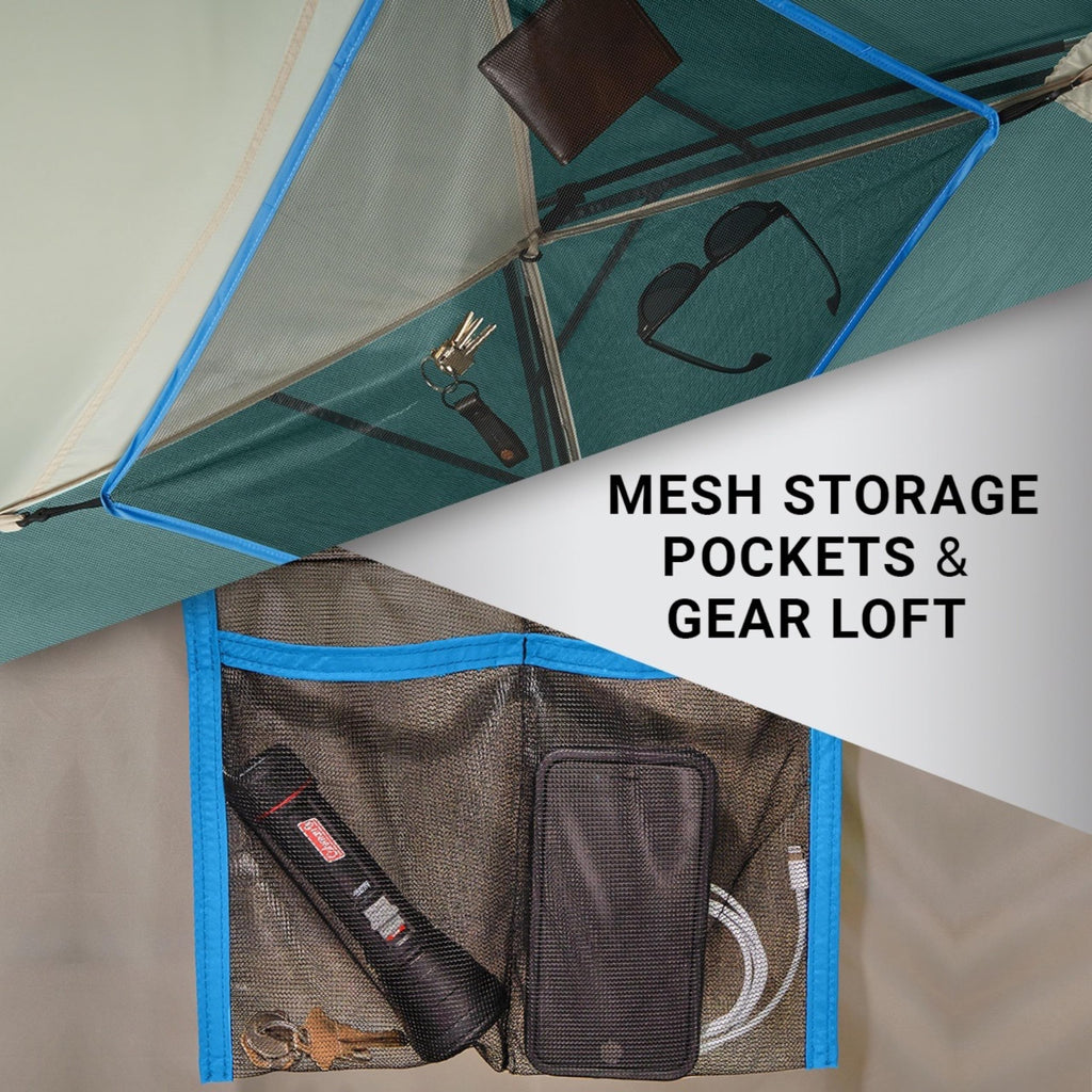 Coleman Skydome Camping Tent with 5 Minute Setup, 2/4/6/8 Person Weatherproof Tent with Rainfly & Carry Bag, 20% More Headroom Than Traditional Canopies