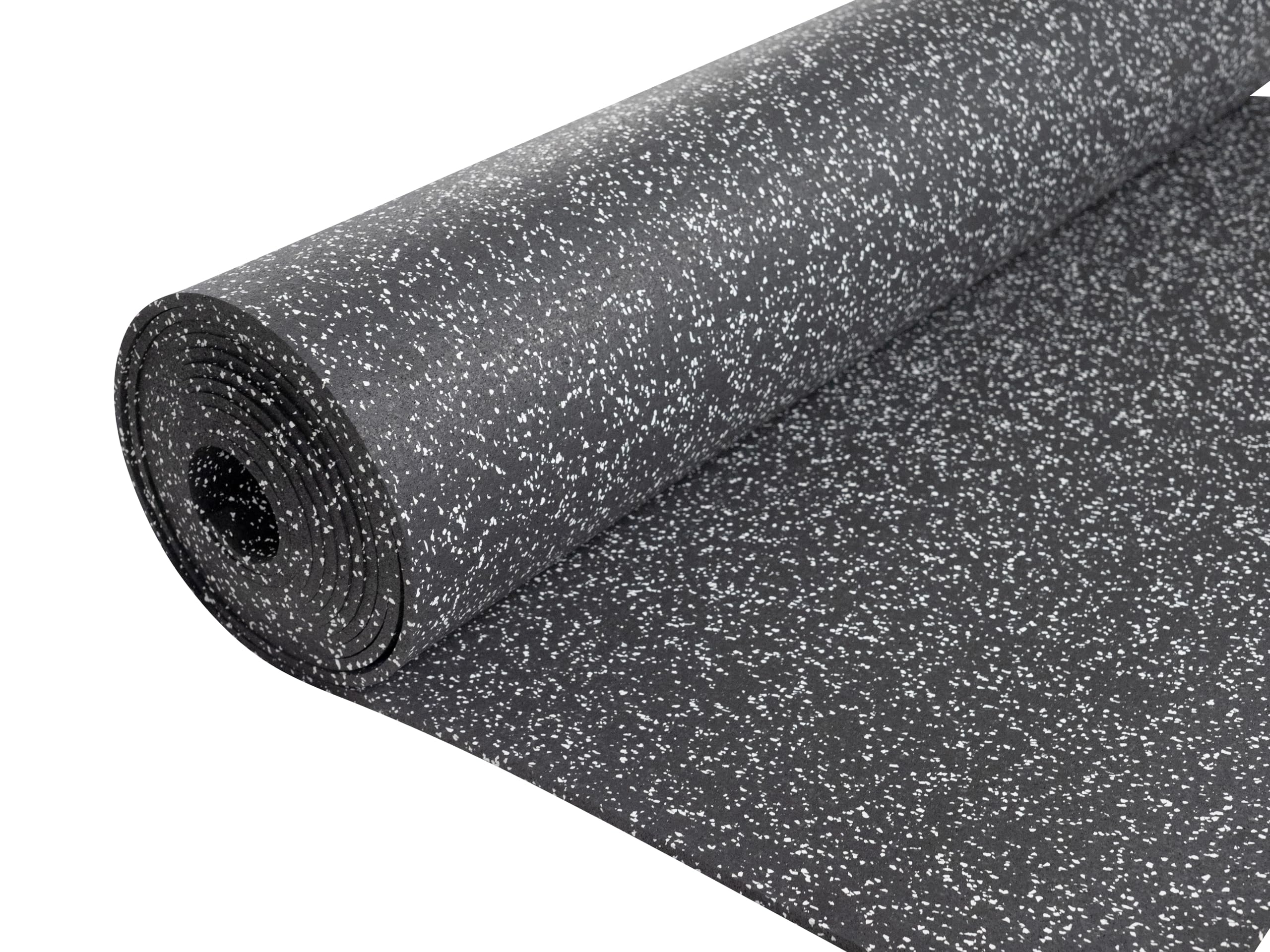 Playsafer Genaflex Rubber Gym Floor Mat, Heavy Duty Commercial Protective Gym Flooring Roll - 8mm Thick (10% Blue, 4' X 4')