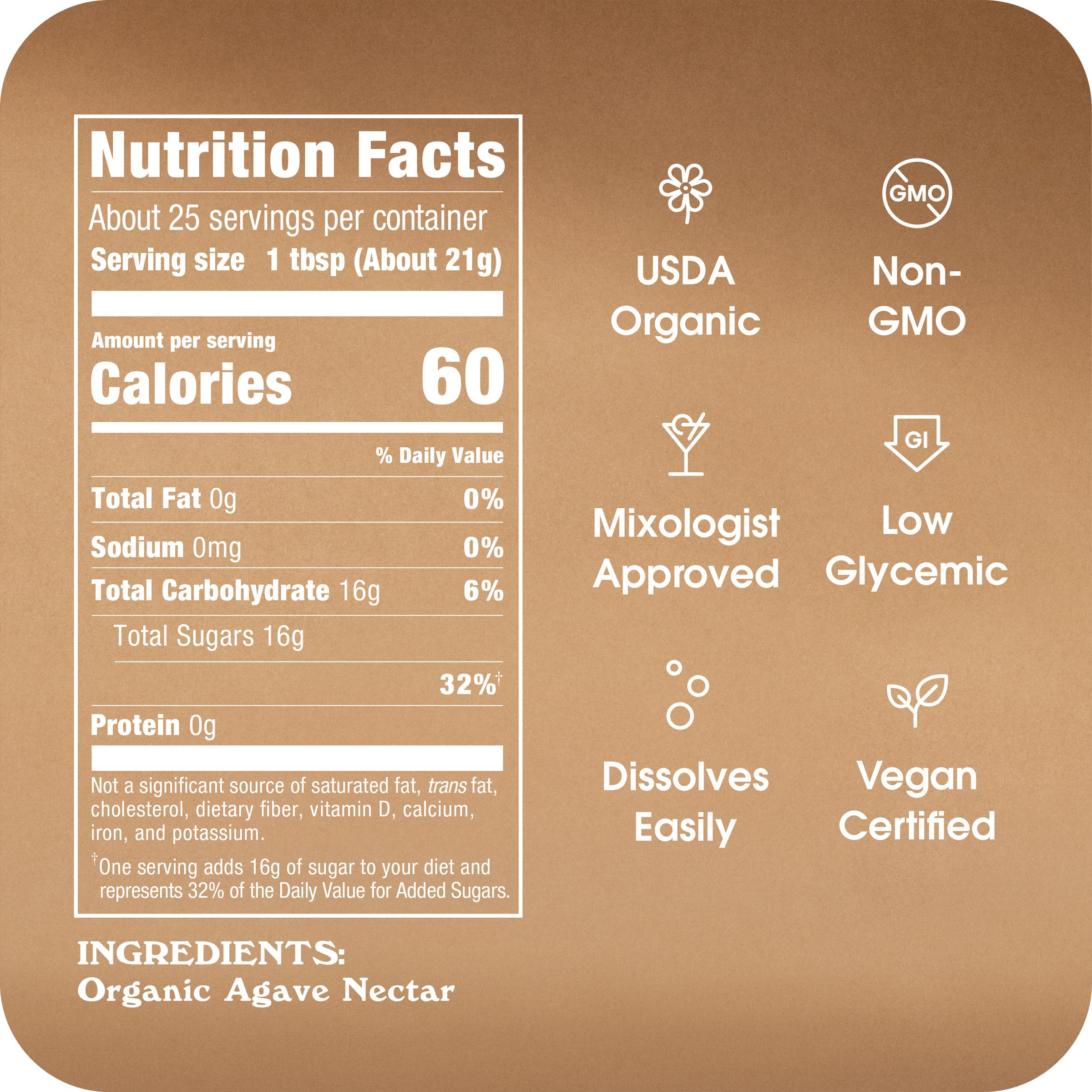 Agave In The Raw, Organic Agave Nectar, 18.5 oz | Made With Organic Blue Agave From Mexico, USDA Organic, Non-GMO Project Verified, Kosher Vegan and Low Glycemic Index