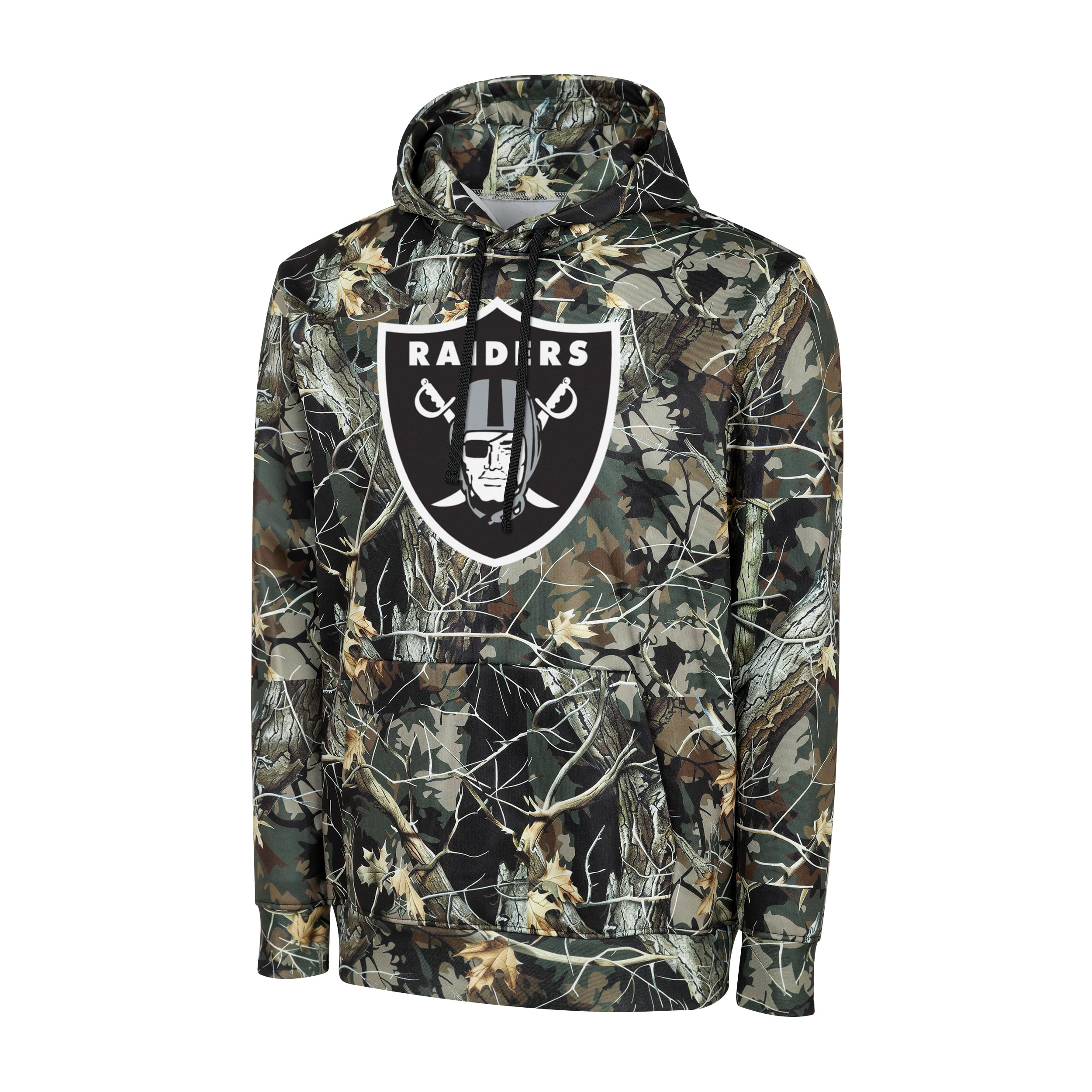 FOCO NFL Men's Official Sideline Hunter Camo Primary Logo Performance Pullover Hoodie Sweatshirt