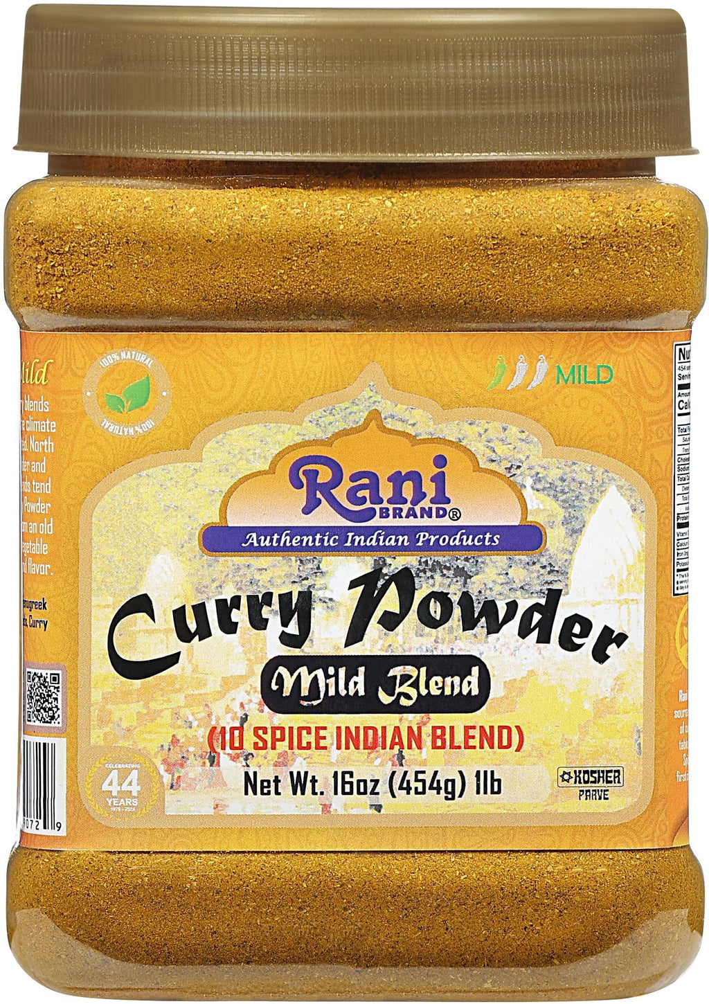 Rani Curry Powder Mild (10-Spice Authentic Indian Blend) 3oz (85g) PET Jar ~ All Natural | Salt-Free | NO Chili or Peppers | Vegan | No Colors | Gluten Friendly | NON-GMO | Kosher | Indian Origin