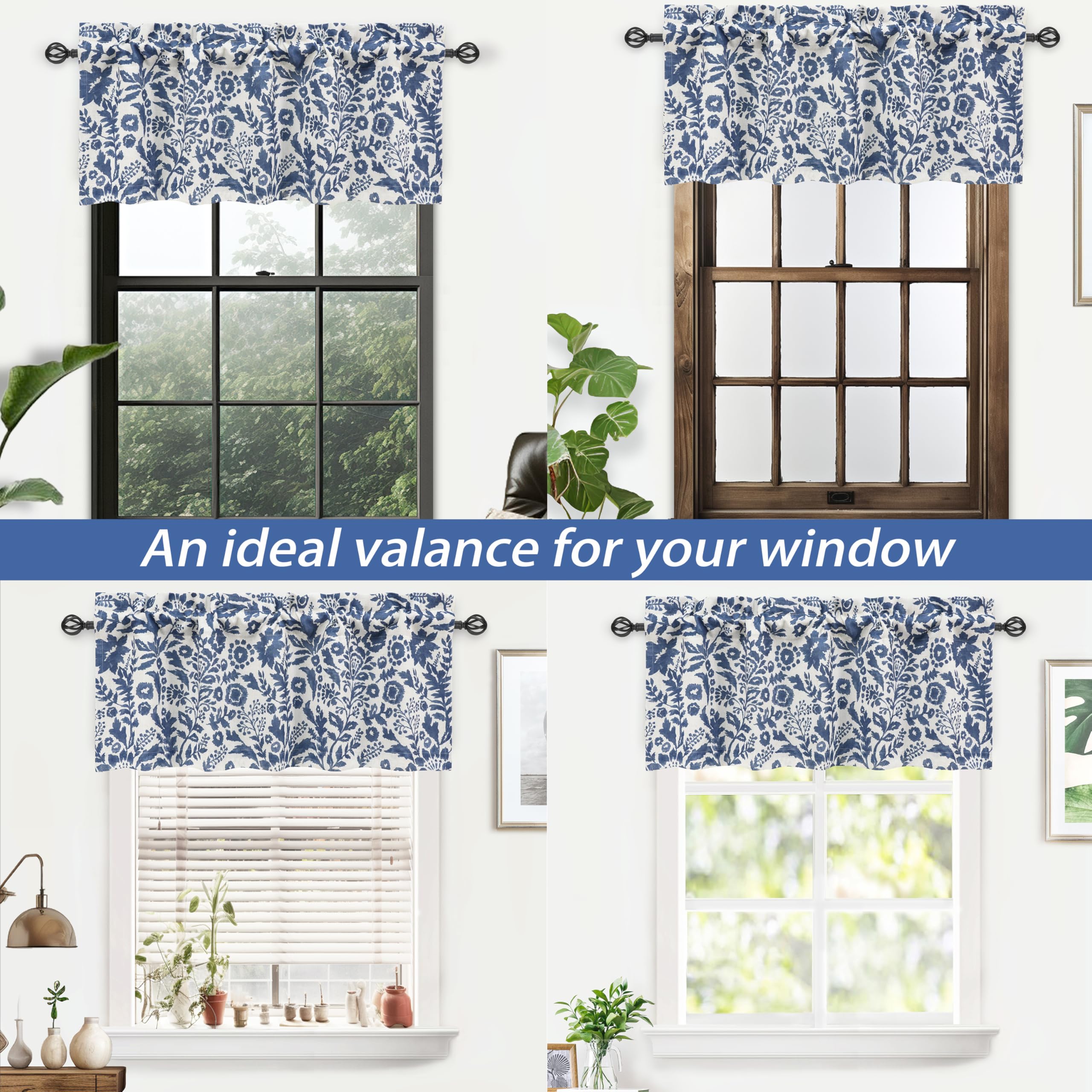 DriftAway Julia Lined Valance Double Layer Thermal Insulated Room Darkening Blackout Valances 3 Inch Rod Pocket Window Valance for Bathroom Living Room 52 Inch by 18 Inch Blush