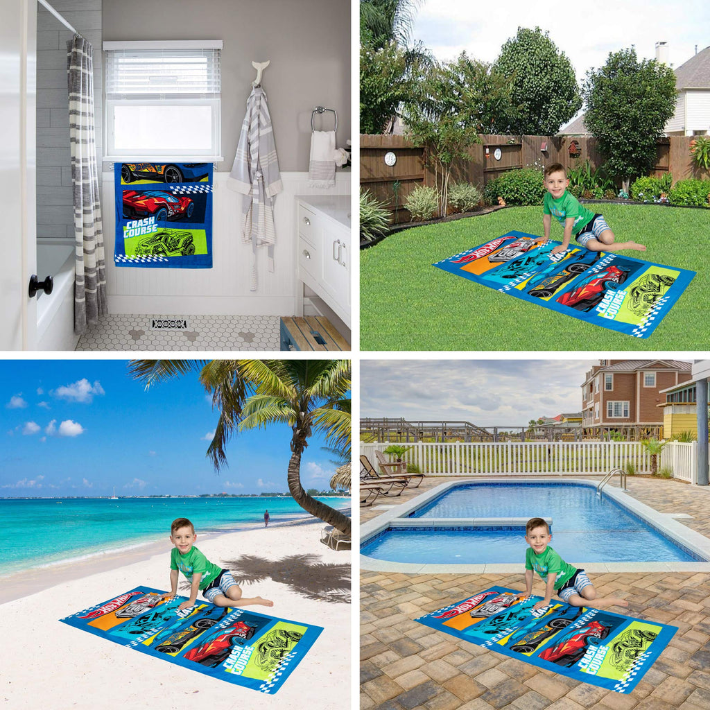 Barney Classic Kids Super Soft Cotton Bath/Pool/Beach Towel, 58 in x 28 in, (Offical Licensed Product) By Franco