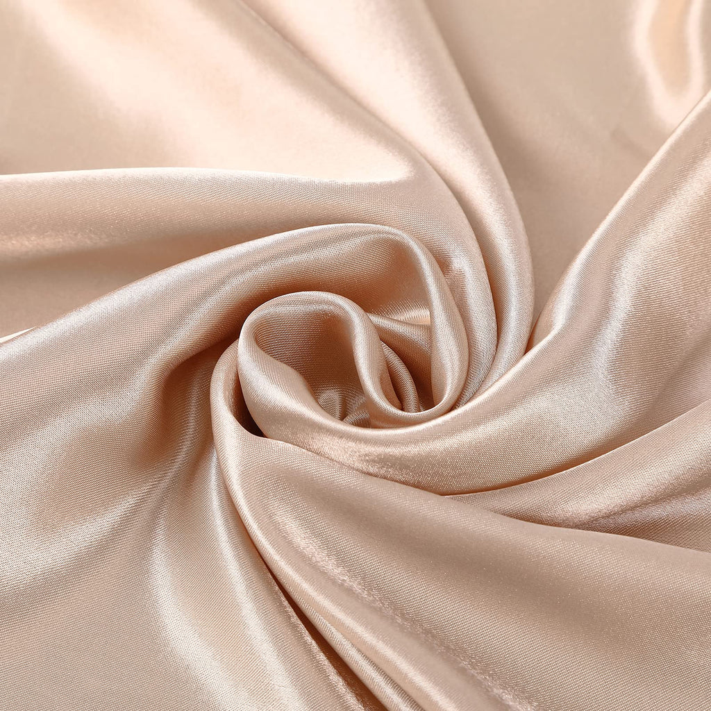 AWAYTR 35” Large Satin Square Head Scarf - 2Pcs Silk Like Floral Head Scarves Square Satin Hair Scarf Bandanas for Women