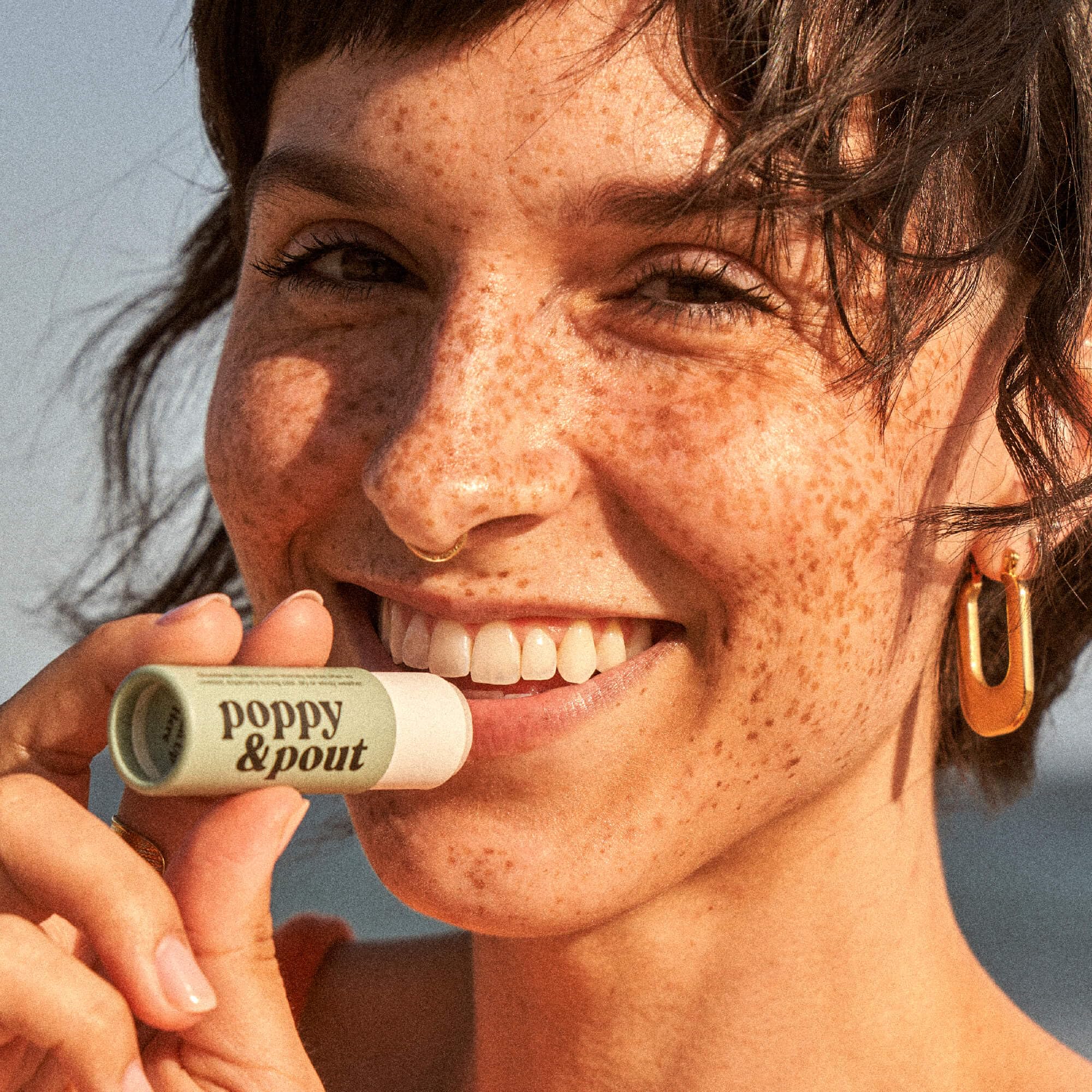 Poppy & Pout Blood Orange Mint Jumbo Lip Balm | All Natural Lip Balms & Moisturizers | Hydrates with Beeswax, Vitamin E, Organic Coconut Oil | Cruelty-Free | Lip Balm in Recyclable Cardboard Tube