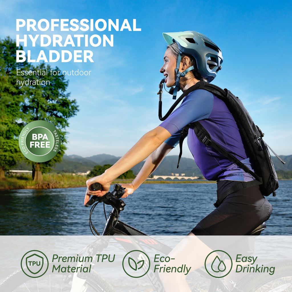 MARCHWAY 2L/2.5L/3L TPU Hydration Bladder, Ultra Durable Water Reservoir Bag with Insulated Tube for Hydration Pack for Cycling, Hiking, Running, Climbing, Biking