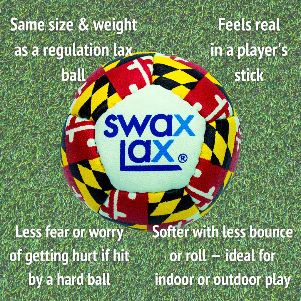 SWAX LAX Lacrosse Training Ball - Indoor Outdoor Practice Less Bounce & Rebounds