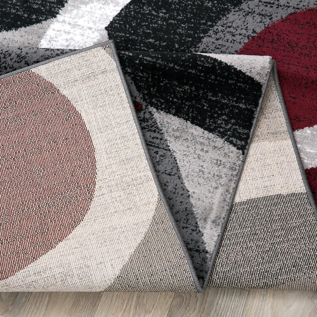 Rugshop Contemporary Modern Circles Abstract Area Rug 2' x 3' Blue