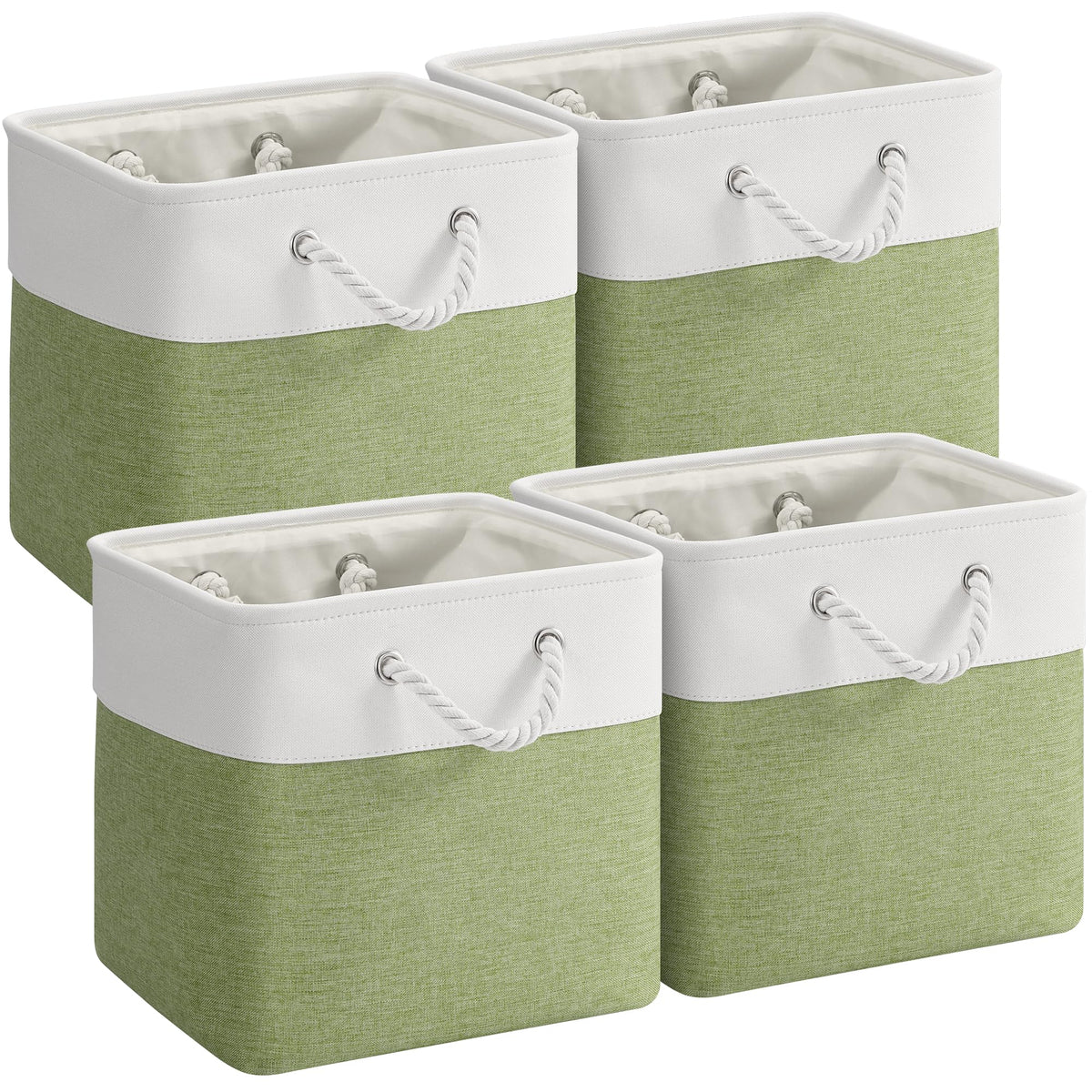 Storage Baskets for Shelves 11.8x7.9x5.2 Inch, Foldable Fabric Storage Bins with Handles, Small Storage Baskets for Organizing Closet, Office, Home Organization (1-Pack, Gray)
