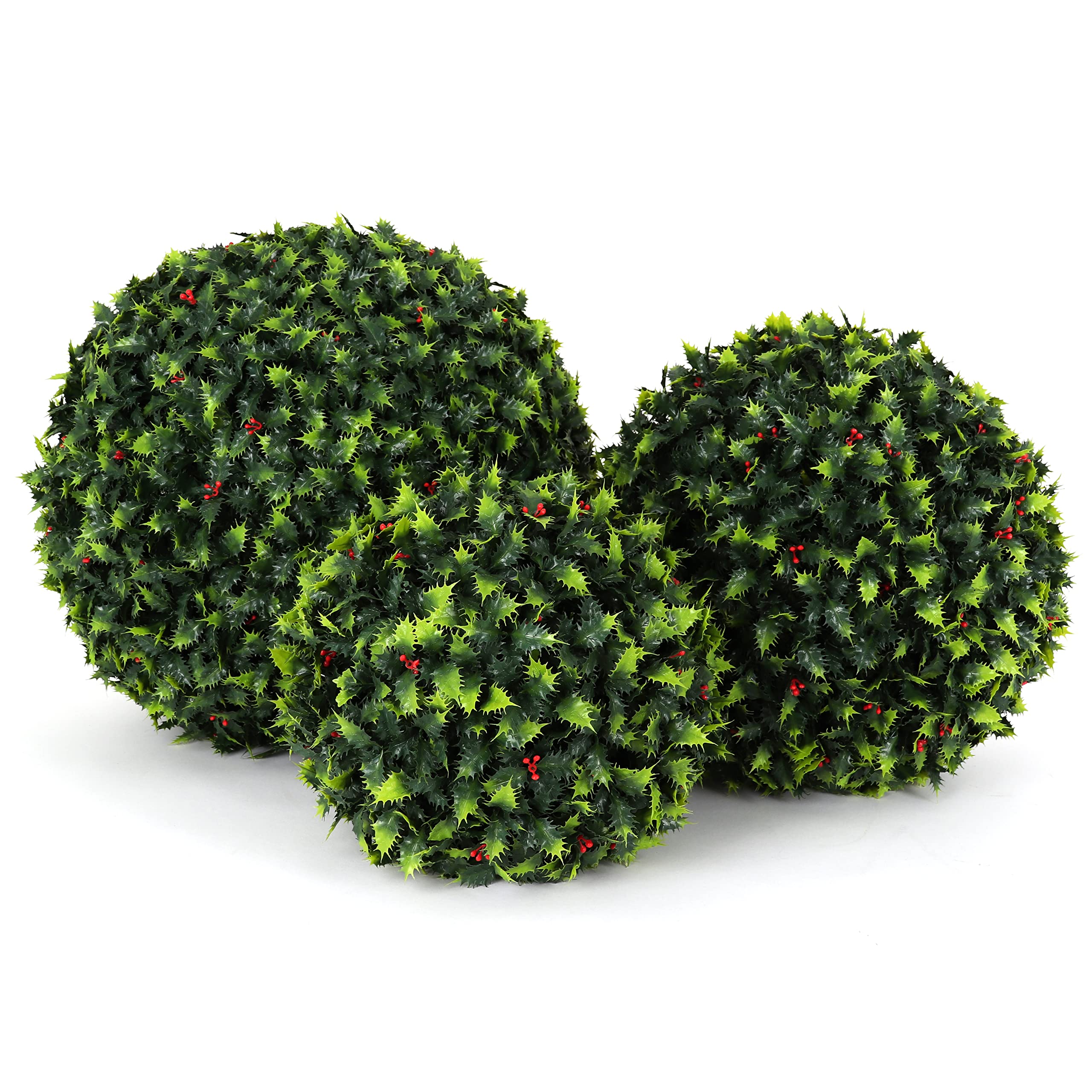 3rd Street Inn XL Baby's Breath Topiary Ball - Artificial Plant Set - Indoor/Outdoor Wedding Party Decor - Faux Foliage Garden Sphere - Tree and Bush Substitute (19")