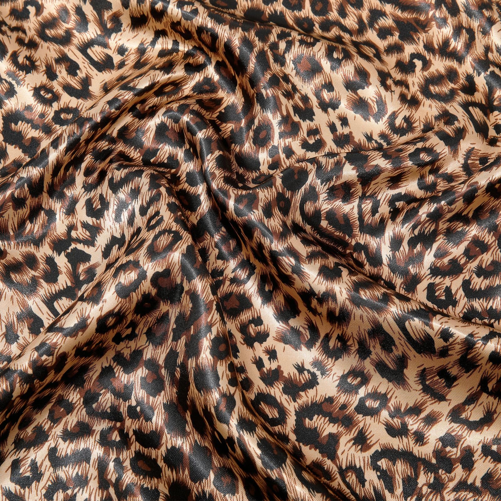 AWAYTR 35” Large Satin Square Head Scarf - 2Pcs Silk Like Floral Head Scarves Square Satin Hair Scarf Bandanas for Women