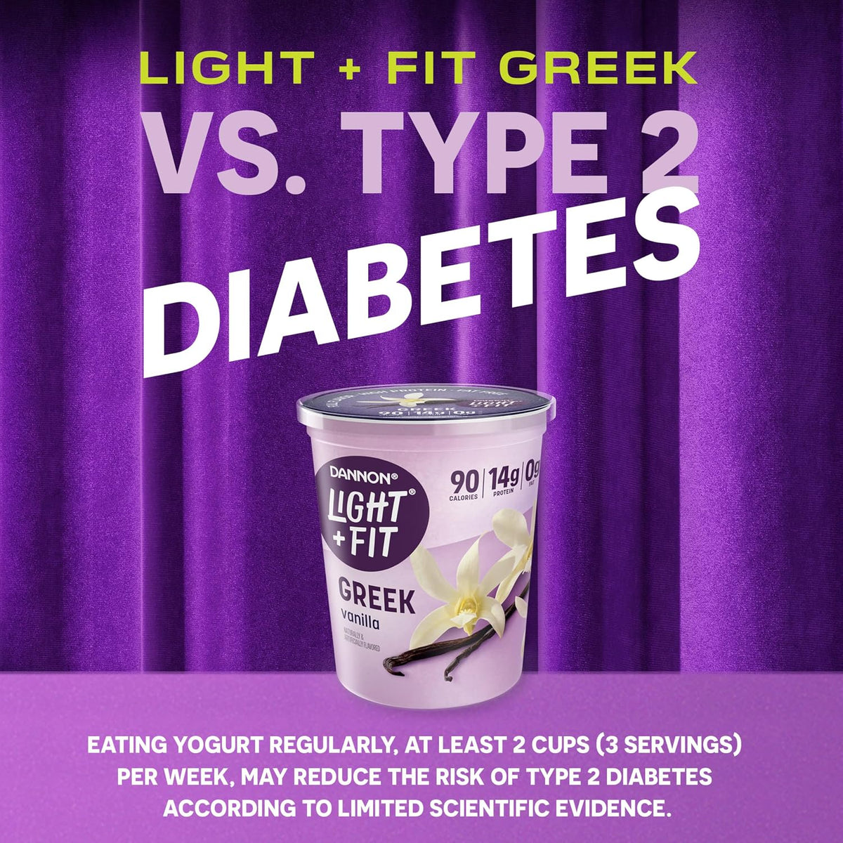 Light + Fit Vanilla Fat Free Greek Yogurt, 32 oz Tub