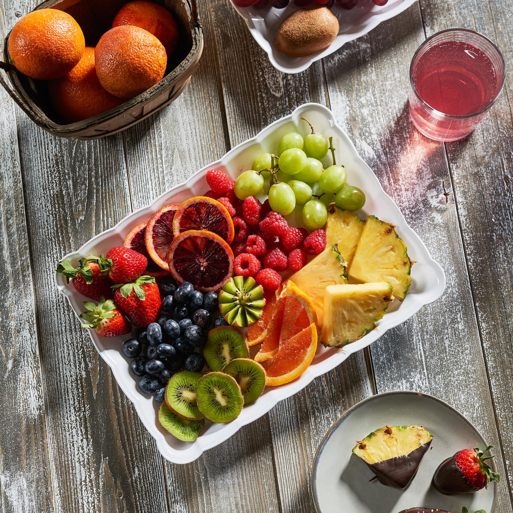 Plasticpro Plastic Serving Trays - Serving Platters Rectangle 9X13 Disposable Party Dish 4 Black Trays