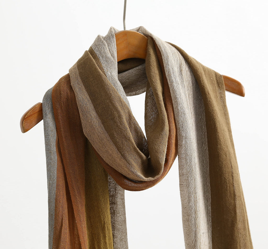 Jeelow Lightweight Summer Scarf Light Shawl Wrap Linen Feel Scarves For Men And Women