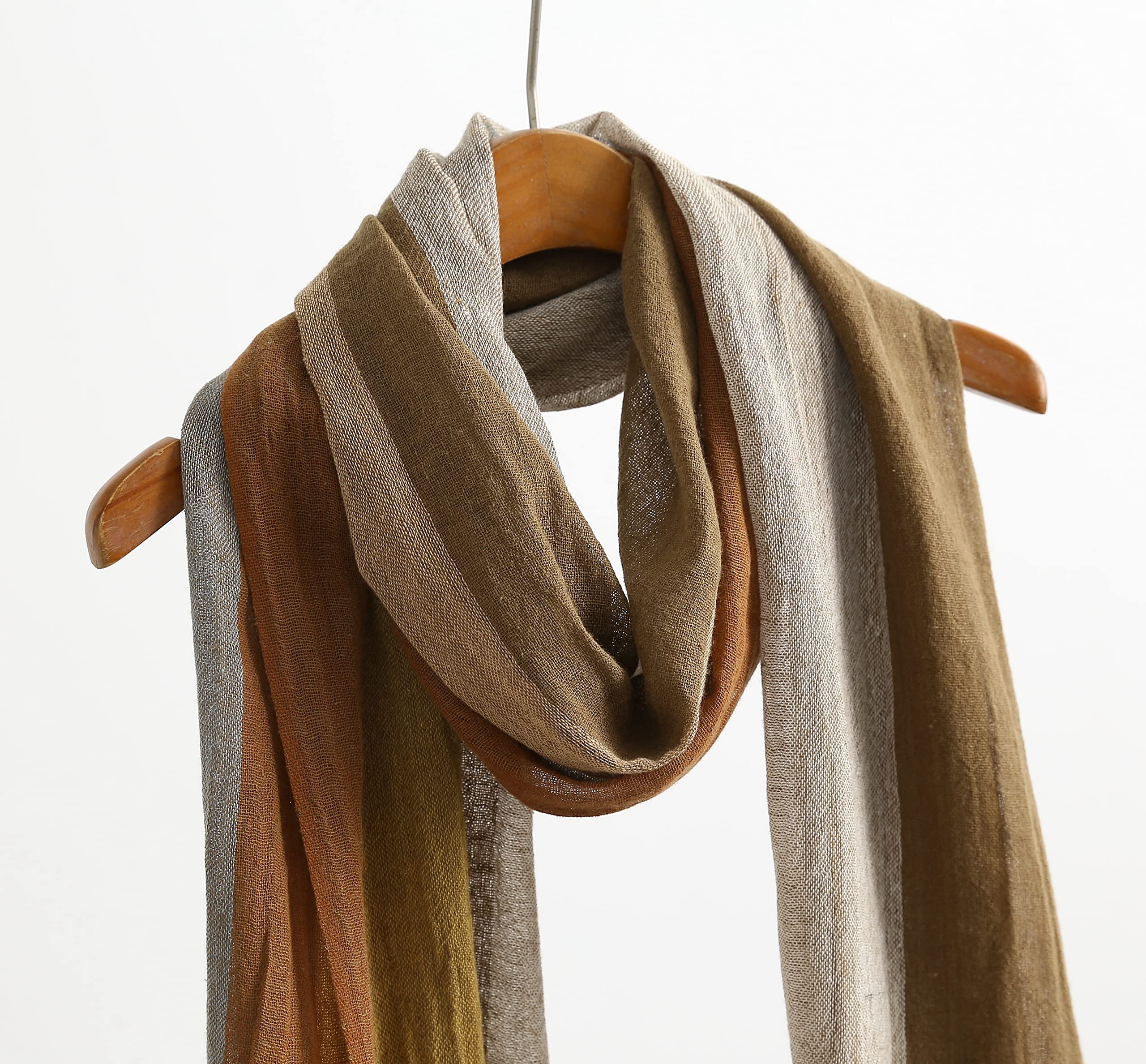 Jeelow Lightweight Summer Scarf Light Shawl Wrap Linen Feel Scarves For Men And Women