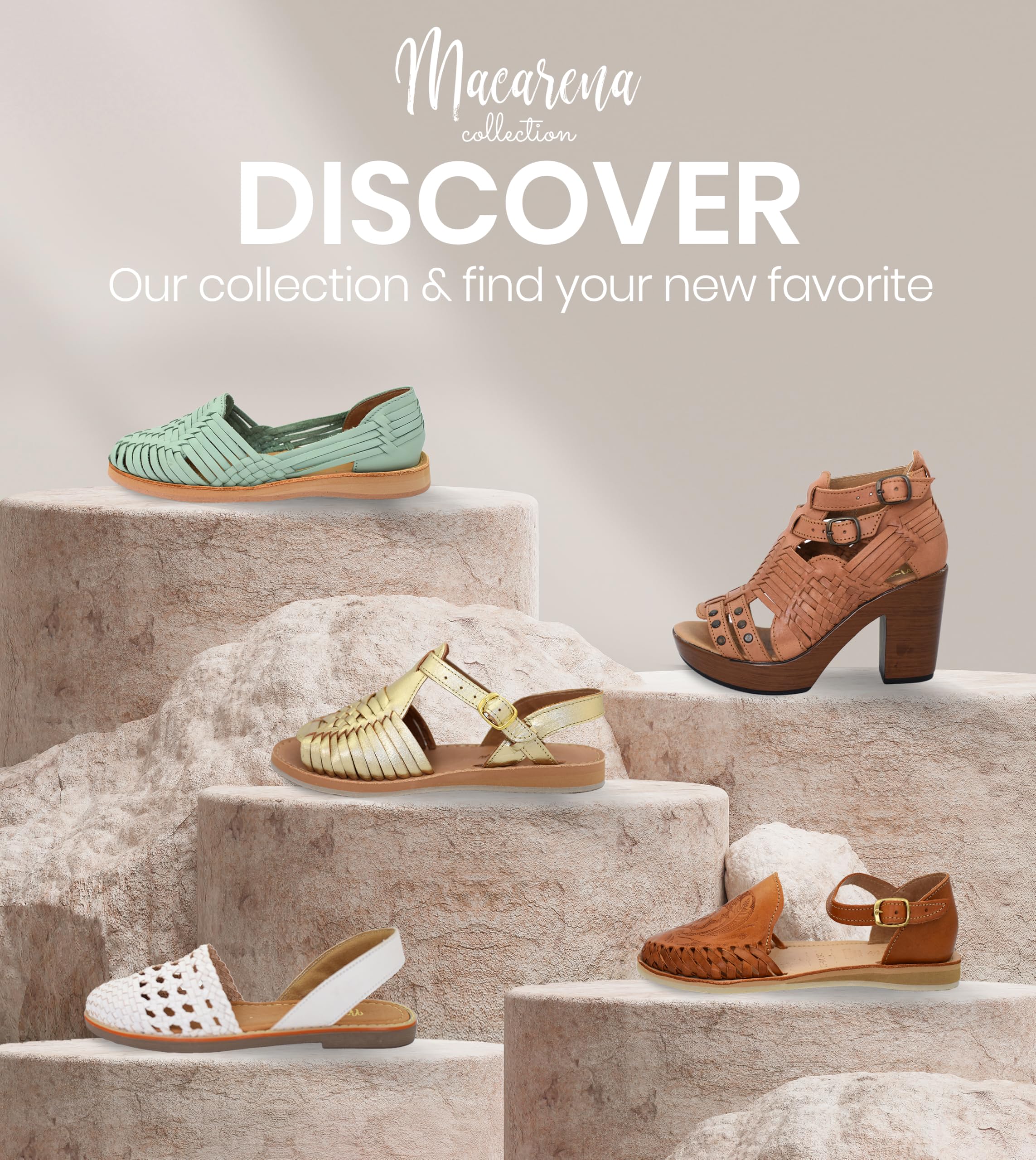 Macarena Collection Womens Shoes Leather Sandals for Women | Huarache Handmade Mexican Sandals | Comfortable & Stylish Womens Sandals 2167