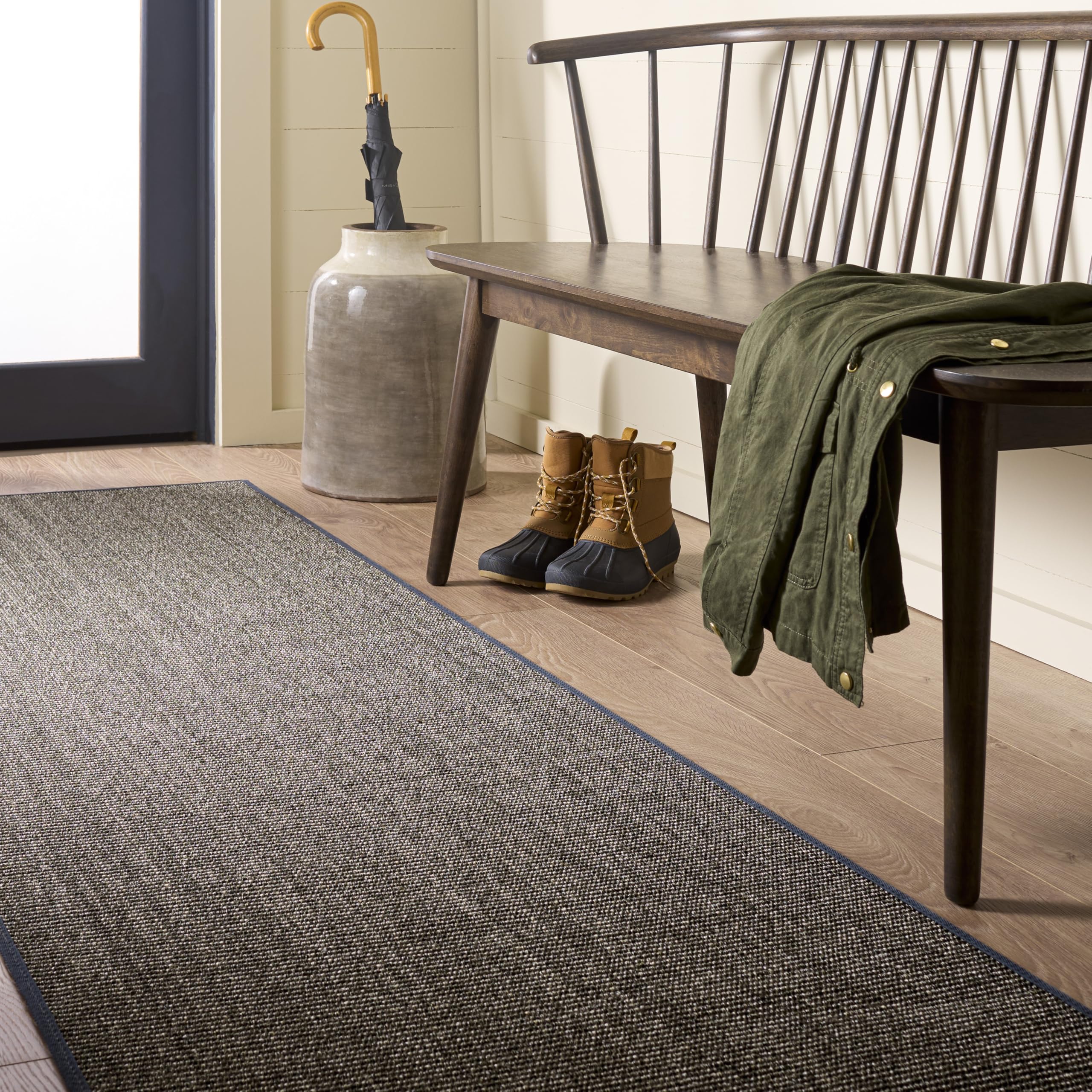 Martha Stewart x SAFAVIEH Area Rug Collection - 1'9" x 2'10", Beige & Ivory, Sisal & Jute, Farmhouse Style, Ideal for Living Room, Bedroom, Office, Dining Space (MSR9501C)