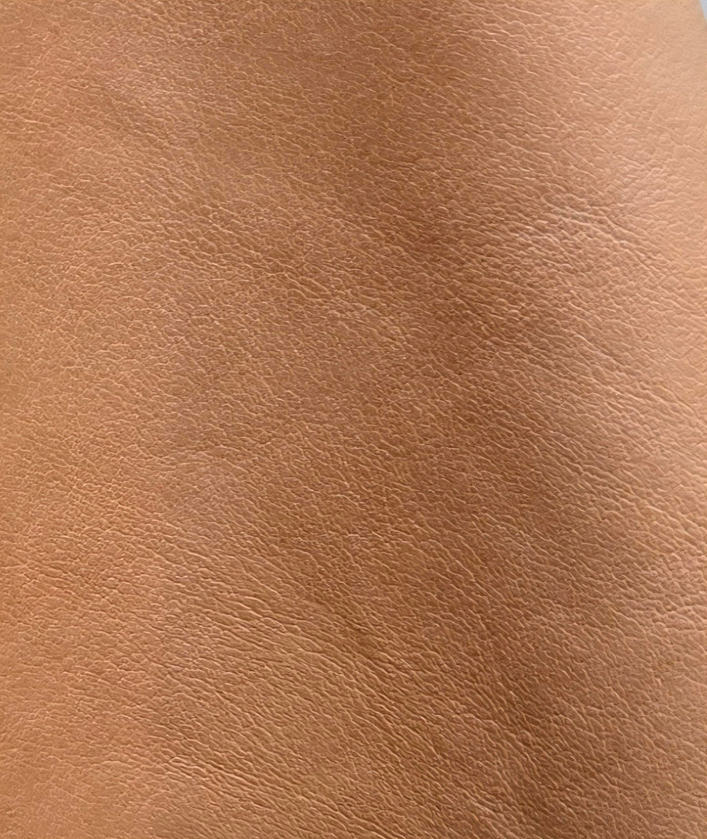 NAT Leathers™ | Acorn Brown Crazy Horse Soft Faux Leather Sheet PU (Peta Approved Vegan) | by The Yard Synthetic Pleather 0.9 mm Thick | 1 Yard (36 x 54 inch) Smooth Upholstery | Acorn, 1 Yard