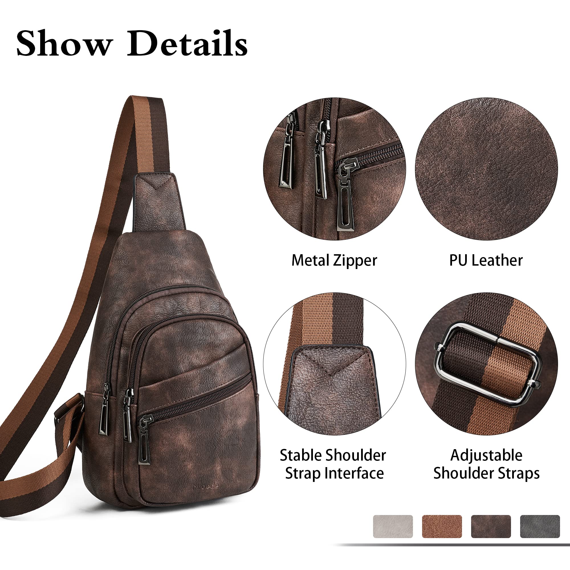 Sling Bag Crossbody Bags for Women Small Cross Body Bag Fanny Packs Chest Sling Purse for Daily Travel Leisure Sport