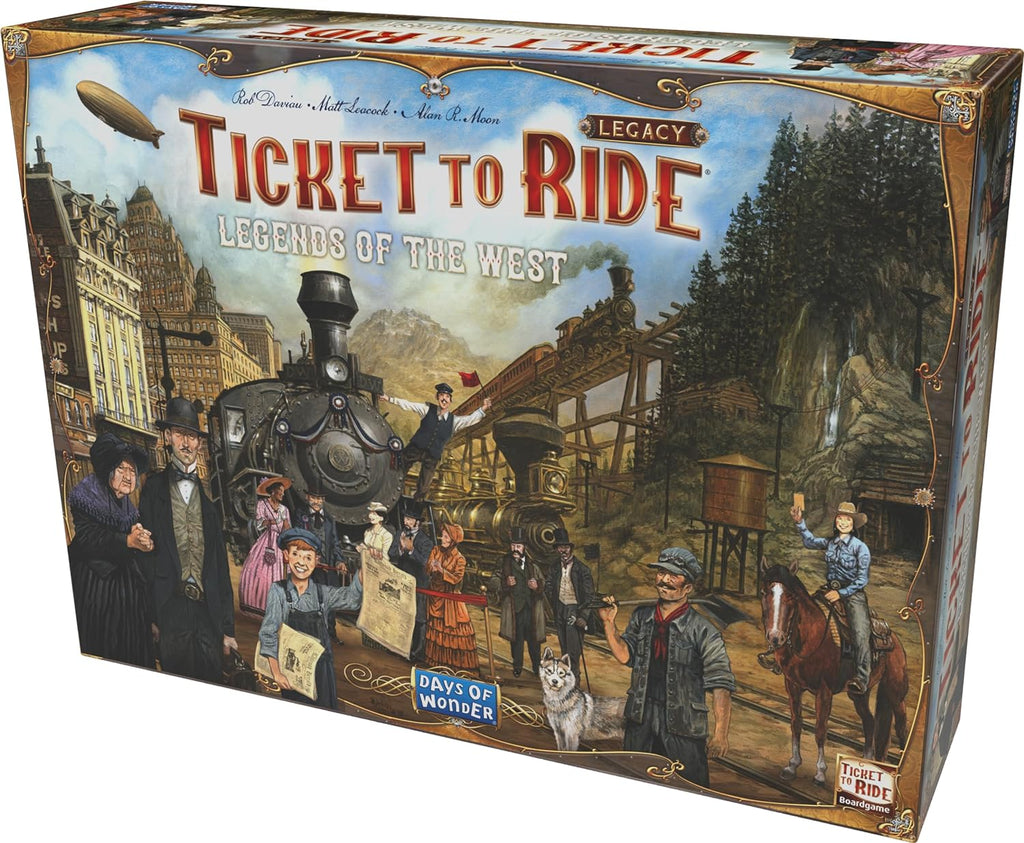 Asmodee Ticket to Ride Legacy: Legends of The West Board Game - The Ultimate Train Adventure! Strategy Game, Family Game for Kids & Adults, Ages 10+, 2-5 Players, 20-90 Min Playtime