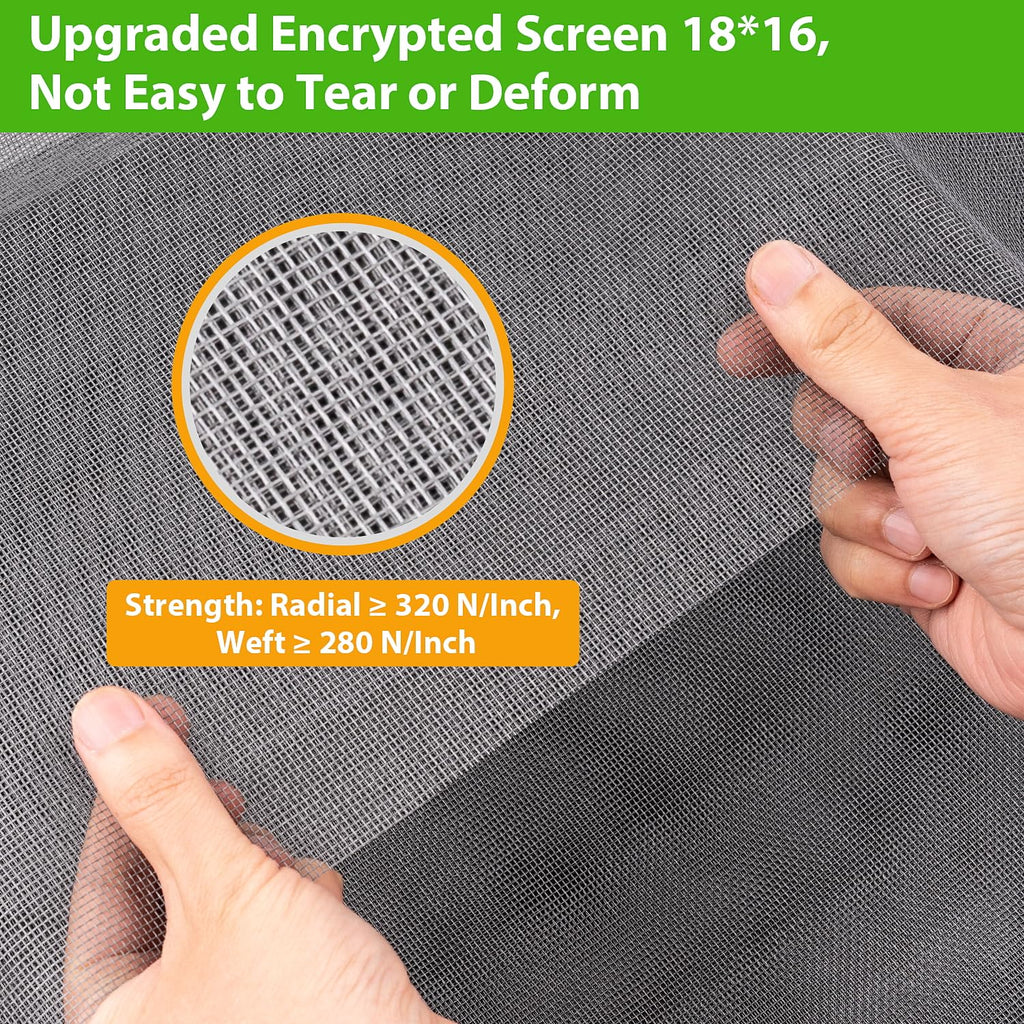 Ouskr Replacement Window Screens Roll, 36 inch x 100 feet Durable Window Screen Mesh for Patio Porch Door Windows, DIY Adjustable Fiberglass Window Screen Repair Kit Sliding Net Pet, Black