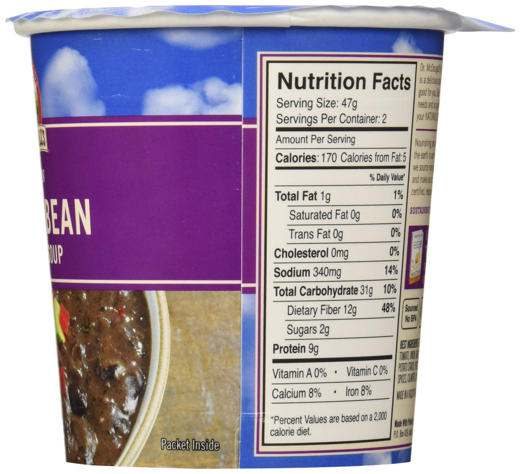 Dr. McDougall's Vegan Black Bean & Lime Soup, 3.4 oz