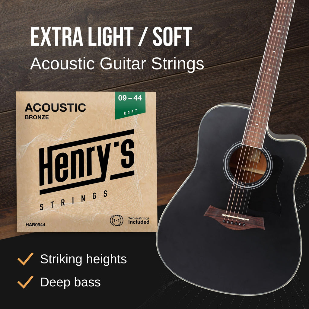Light Acoustic Guitar Strings 10-47 - Brilliant Sound & Extra E1 String & 3xGuitar Picks - Phosphor Bronze Guitar Strings Acoustic - Acoustic Guitar Strings 6 String Set