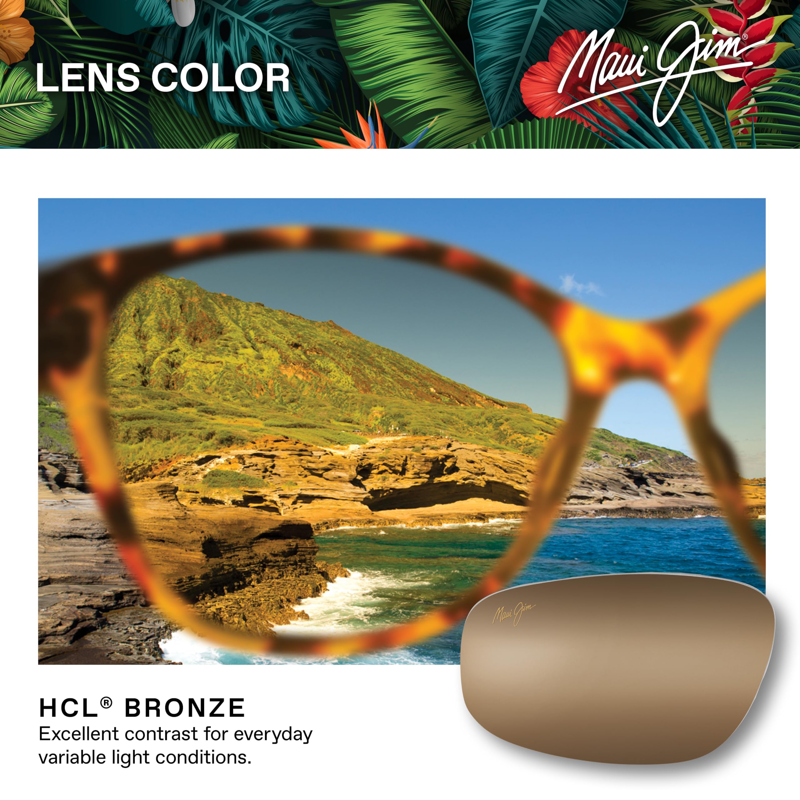 Maui Jim Polarized Men's Hiehie Round Sunglasses