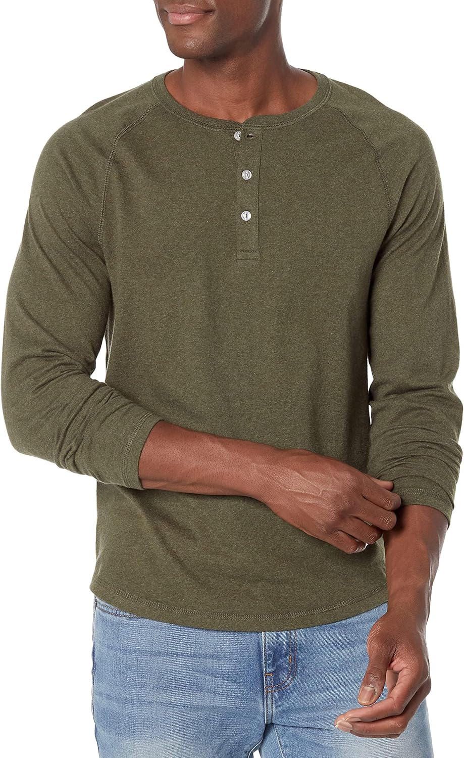 Amazon Essentials Men's Long-Sleeve Henley Shirt