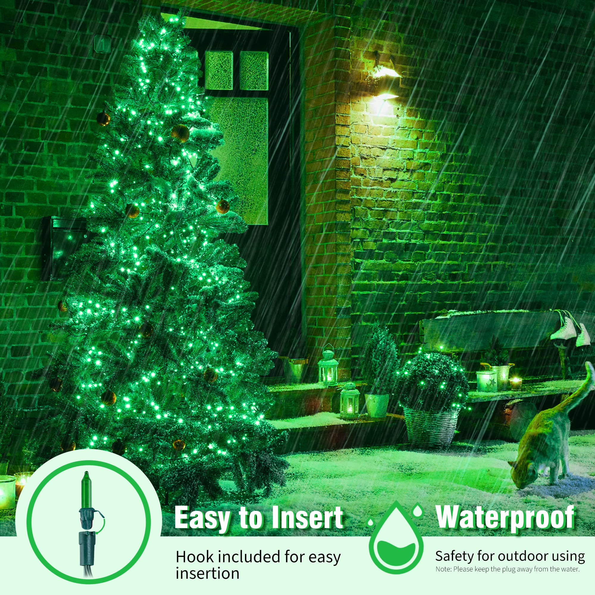 Christmas Lights Indoor Outdoor, 2PACK 13FT 50-count Lights Incandescent Mini valentine's day String Light, 120V Certified Green Wire Light for Xmas Tree, Patio, Holiday, Party, Home, Garden Decor,Red