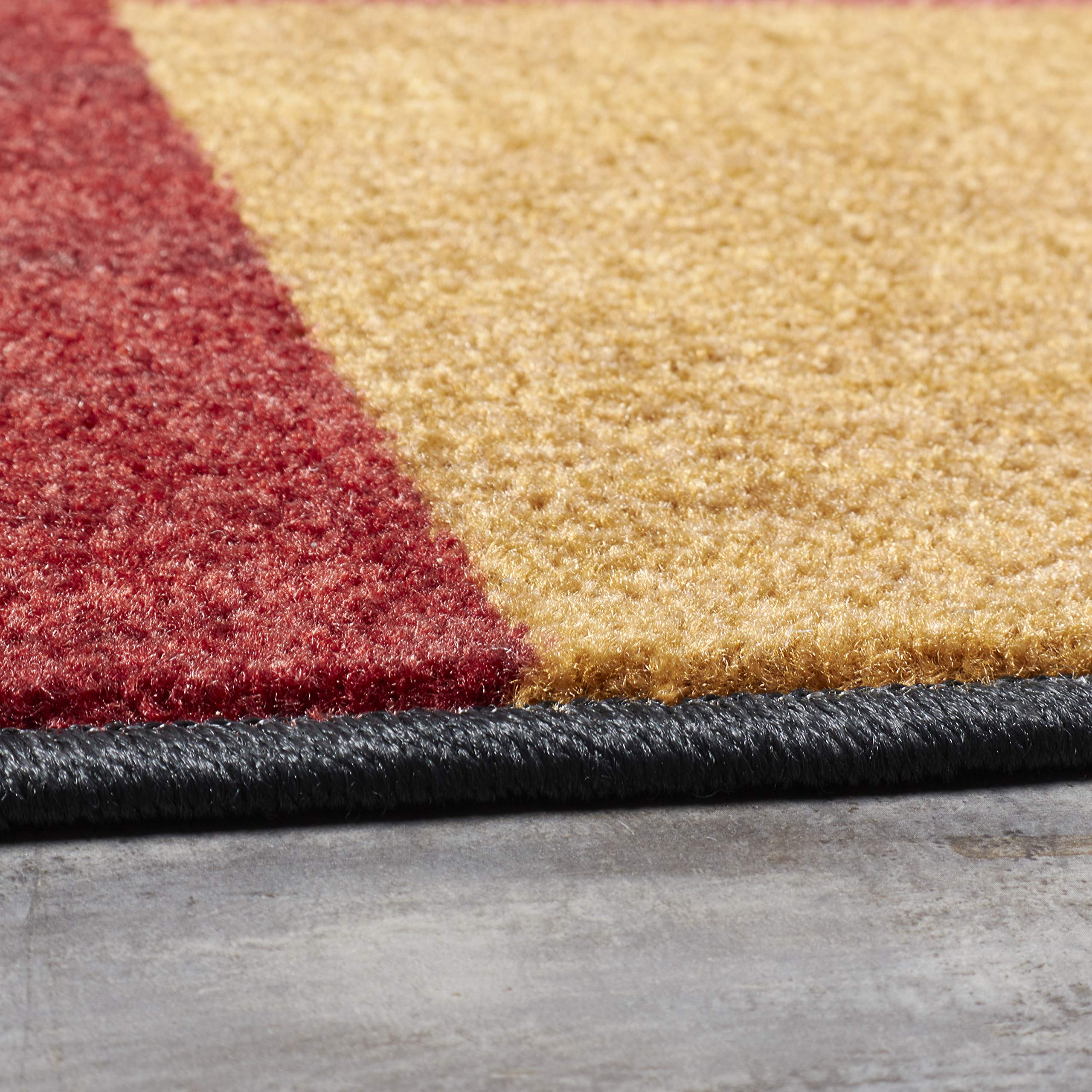Mohawk Home Alliance Modern Geometric 1' 8" x 2' 10" Area Rug - Red - Perfect for Living Room, Dining Room, Office
