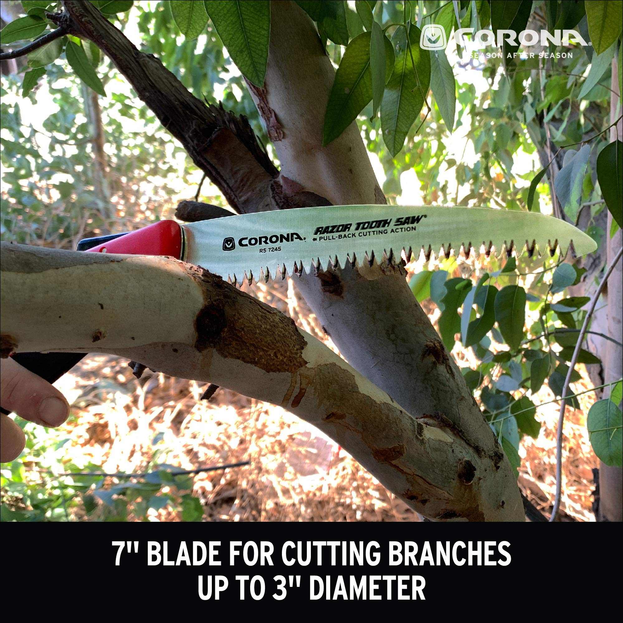 Corona RS 7245 Razor Tooth Folding Saw, 7-Inch Curved Blade, Steel