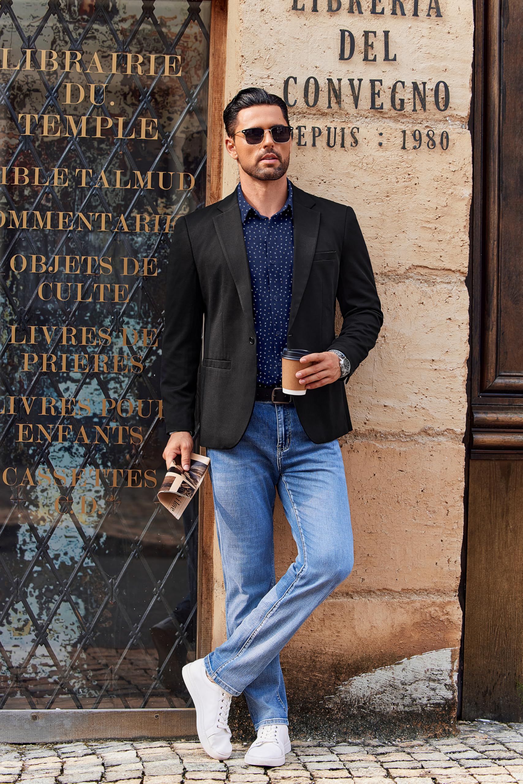 COOFANDY Mens Long Sleeve Button Down Shirts Casual Untucked Shirts for Men Dress Shirts Beach Wedding Shirts