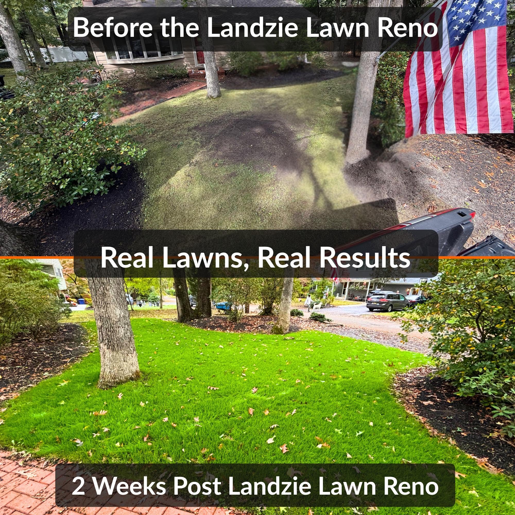LANDZIE - The Original Lawn Leveling Rake – 24" Steel Handle Yard Leveler, Lawn Level Tool for Creating a Flat Surface - Works for Soil, Dirt, Topdressing, and Ground