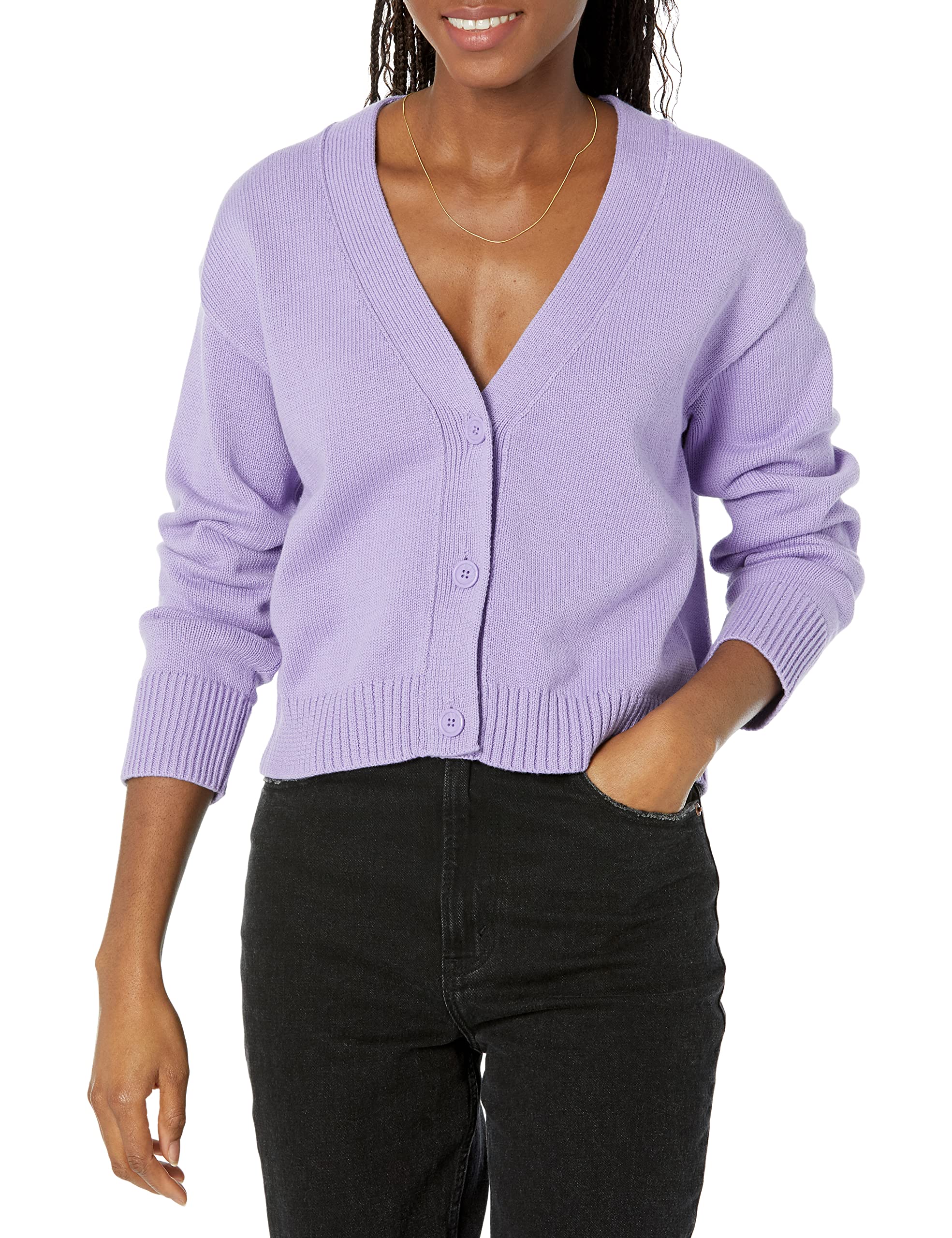 Amazon Essentials Women's Relaxed Fit Midweight Cardigan Sweater