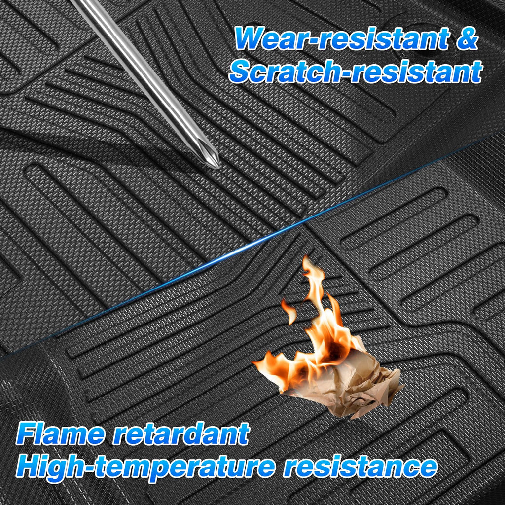 Cartist Floor Mats Compatible with Kia EV6 2022 2023 2024 2025 2026 Accessories All Weather Floor Liner Front & Rear 2 Rows Car Carpet Protection TPE Odorless