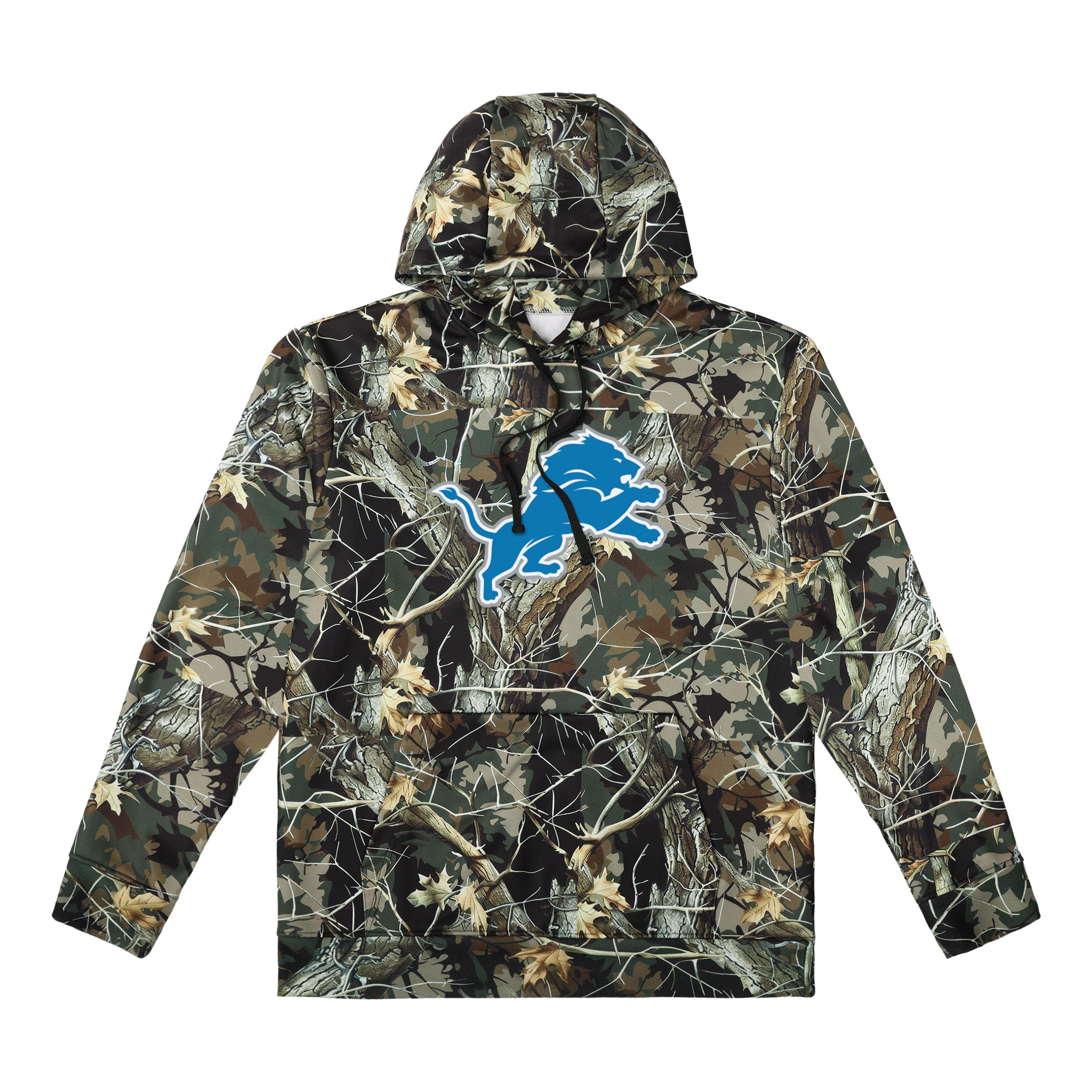 FOCO NFL Men's Official Sideline Hunter Camo Primary Logo Performance Pullover Hoodie Sweatshirt