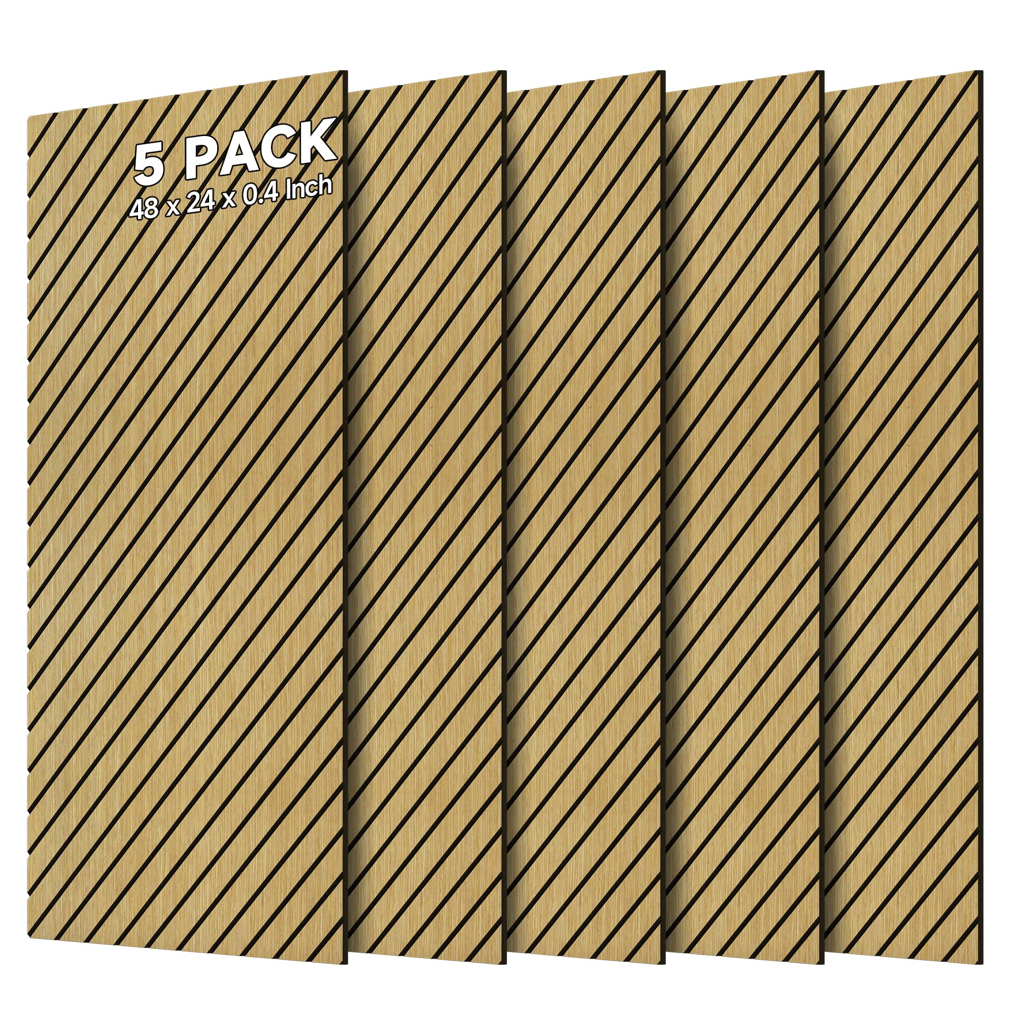Art Acoustic Panels for Wall,5 Pack Sound Absorbing Panels,47.2” x 23.6” Soundproof Wall Panels,High-Density Acoustic Wall Panels,Decorative Sound Panels with Wood-Look