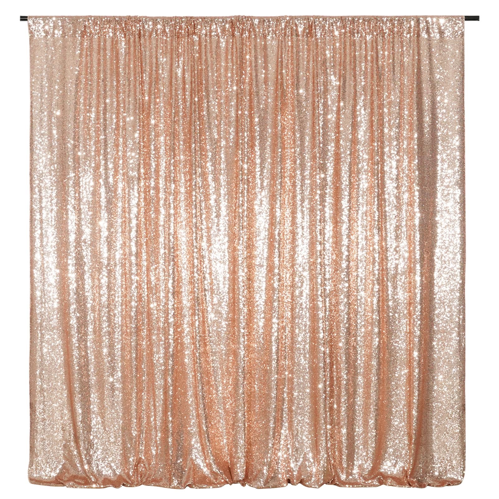 Poise3EHome Baby Blue Sequin Backdrop Curtain, 2 Panels 2Ft x 8Ft Glitter Photography Background for Party Baby Shower Wedding Birthday Christmas Thanksgiving Halloween Decoration