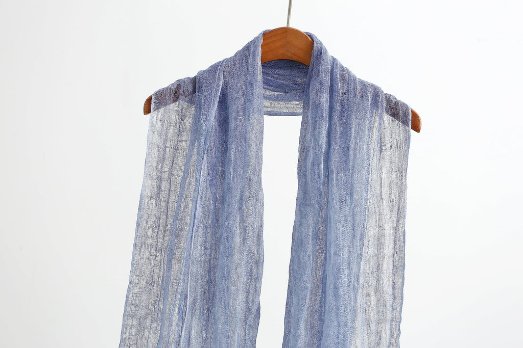 Jeelow Lightweight Summer Scarf Light Shawl Wrap Linen Feel Scarves For Men And Women