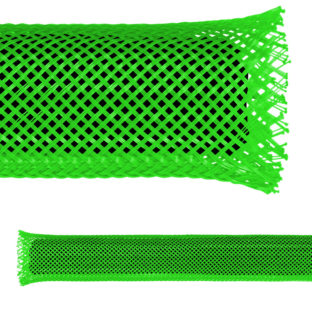 Electriduct 1/8" Black PET Expandable Braided Sleeving Cable Mesh Flexible Wire Sleeve - 10 Feet