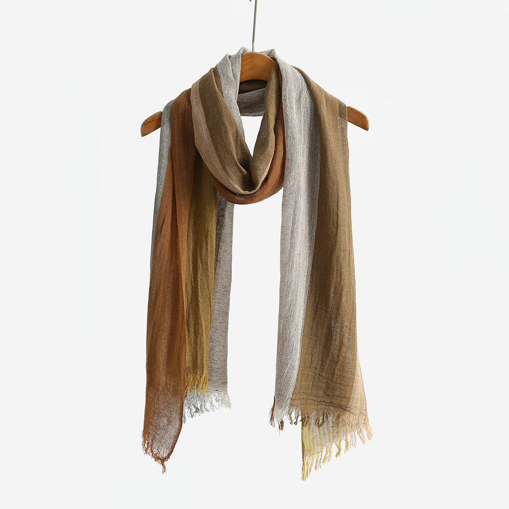 Jeelow Lightweight Summer Scarf Light Shawl Wrap Linen Feel Scarves For Men And Women