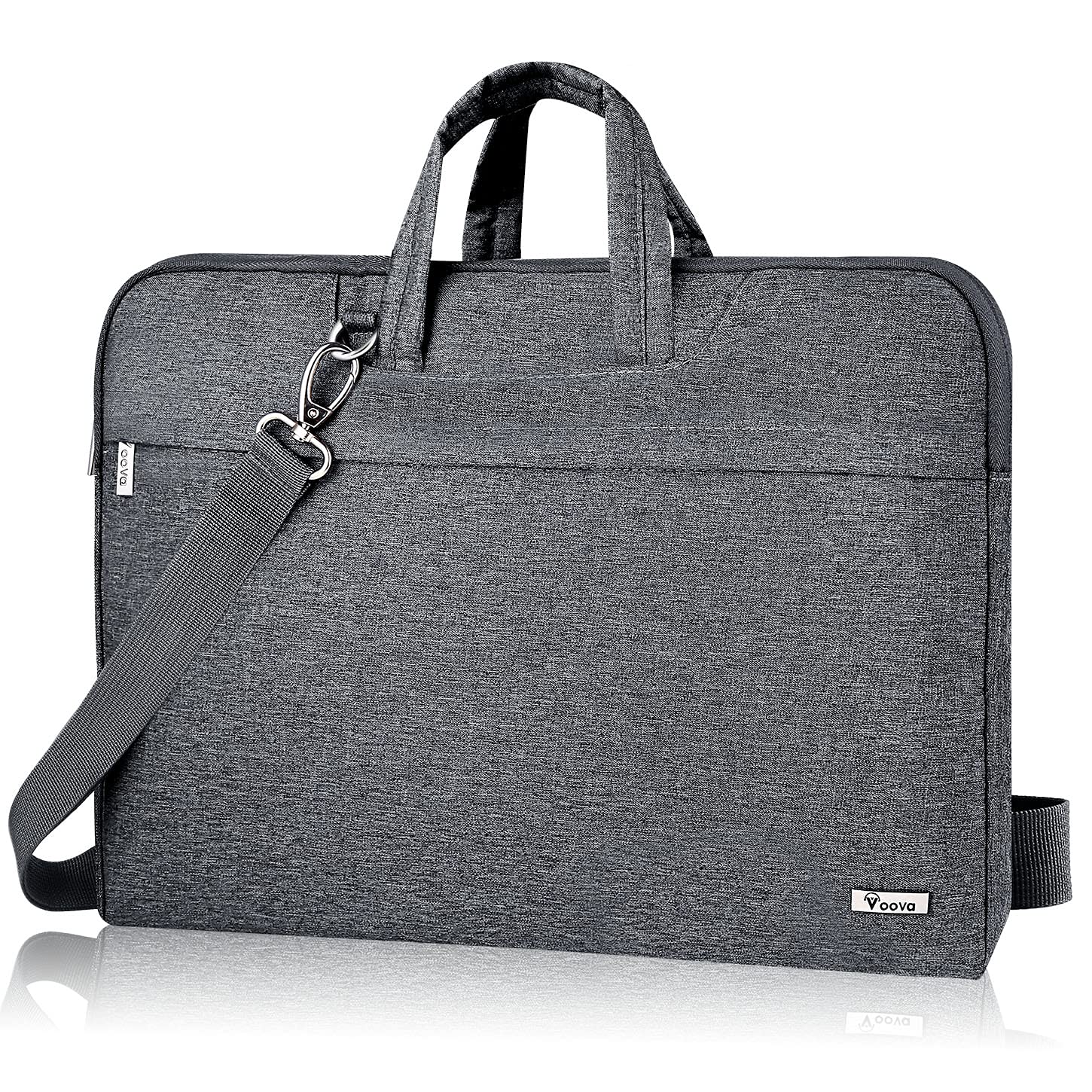 Voova Laptop Bag 13 14 Inch, Waterproof Computer Sleeve Carrying Case with Shoulder Straps & Handle Compatible with Macbook Air 13 M2/M3/M4, MacBook Pro 13/14, HP Dell Lenovo Chromebook 14, Black