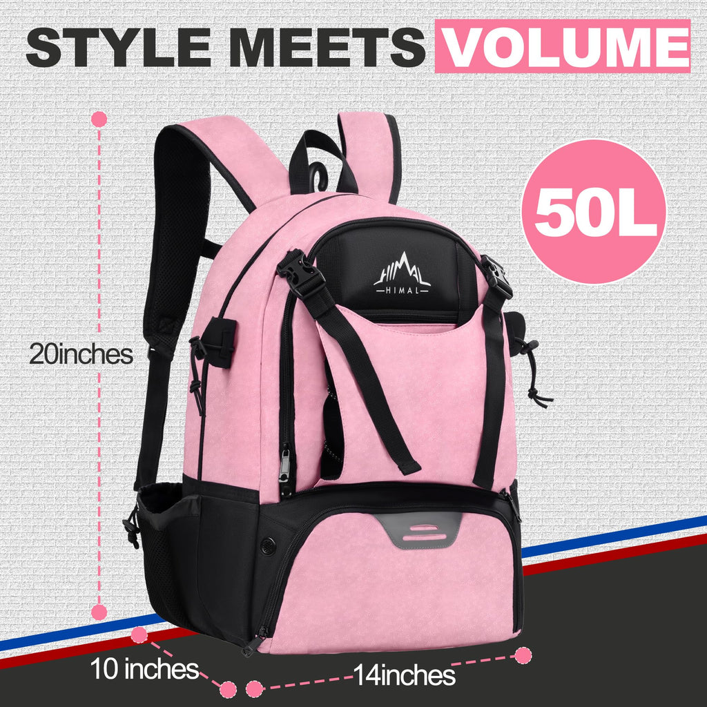 GoHimal Lacrosse Bag Extra Large Lacrosse Backpack with Tow Stick Holder