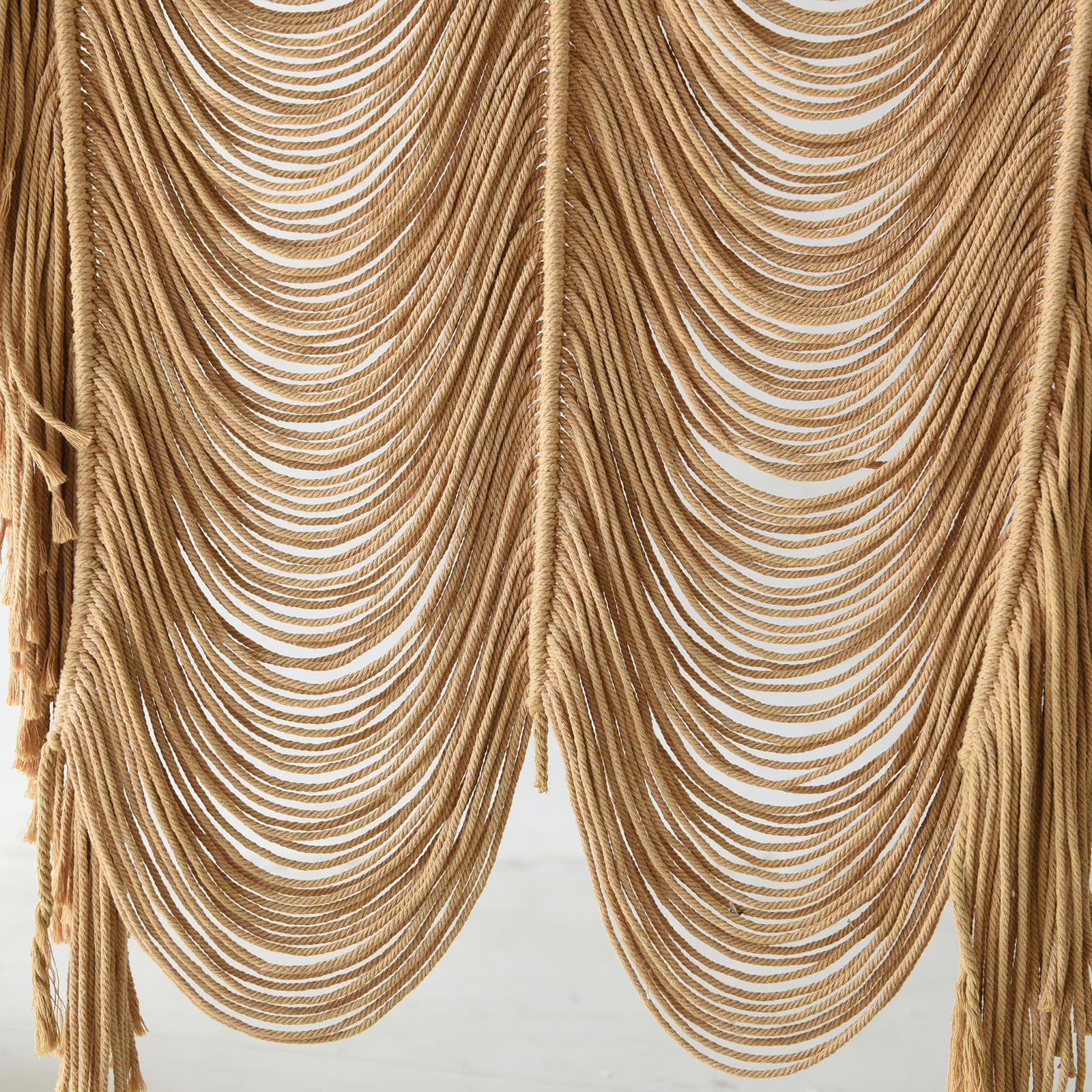 Flber Macrame Curtain Window Macrame Room Divider Doorway Curtain Boho Macrame Wall Hanging Living Room Bedroom Decor 42" W x 75" H