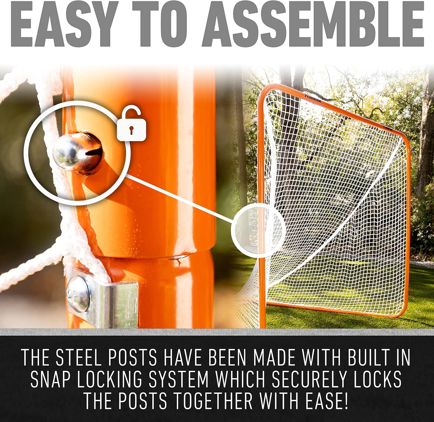 Franklin Sports Official Quikset Lacrosse Goal - 6' x 6'